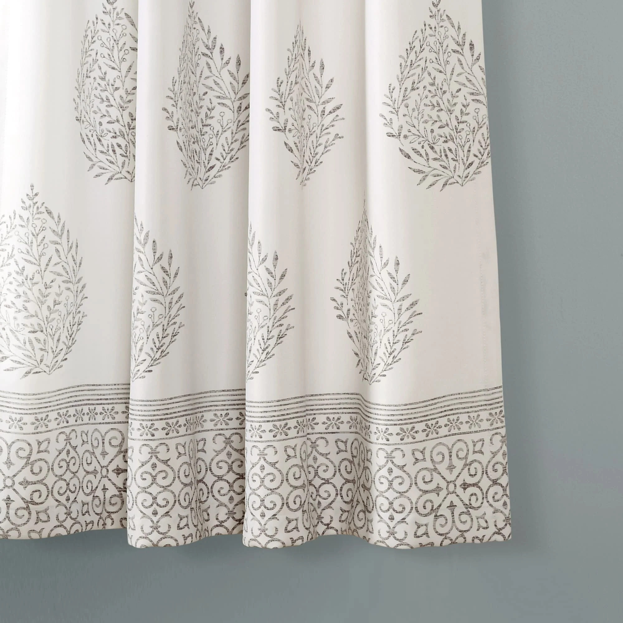 Lush Decor Teardrop Leaf Light Filtering Window Curtain Panel Pair