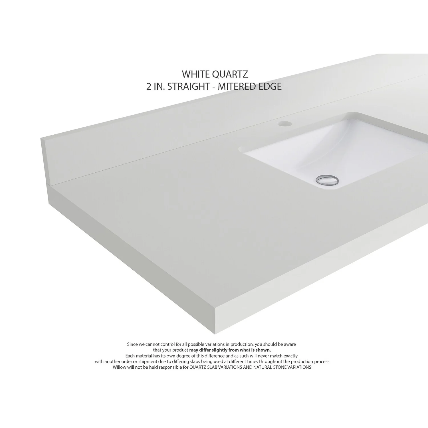 Willow Collections 48 in. W x 22 in. D Aberdeen Single Bowl Sink Bathroom Vanity with Countertop