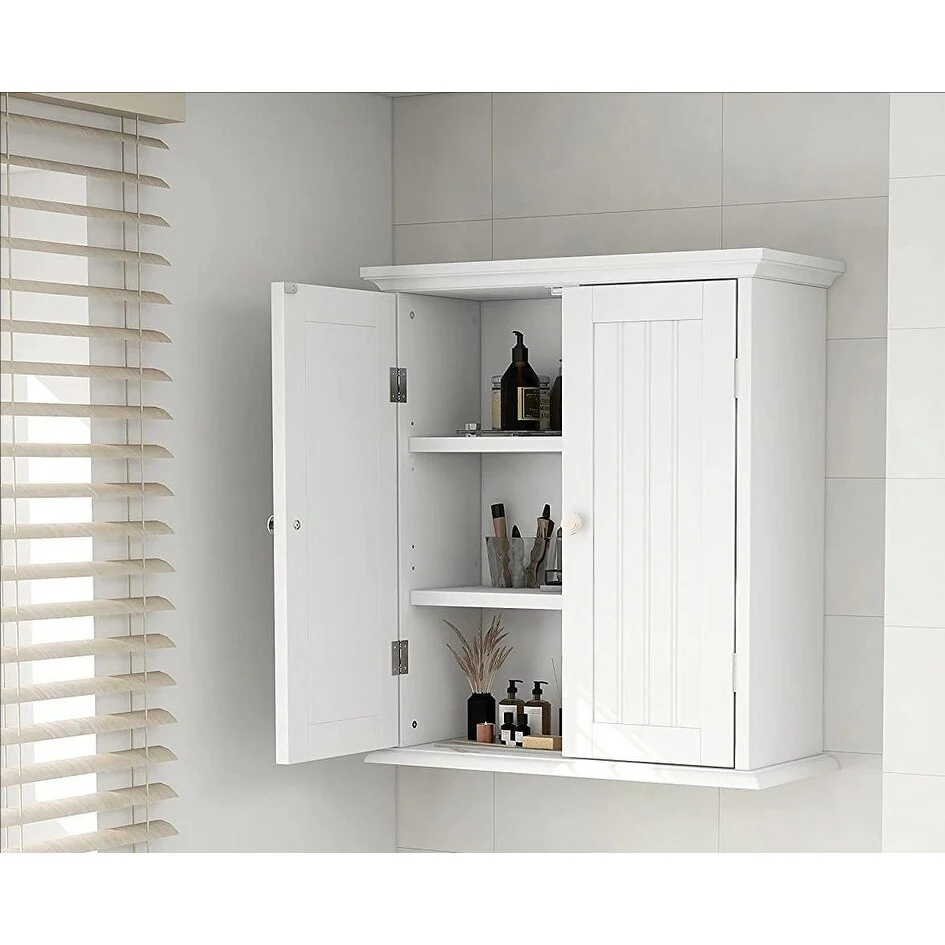 Bathroom Wall Cabinet with 2 Doors and Adjustable shelves