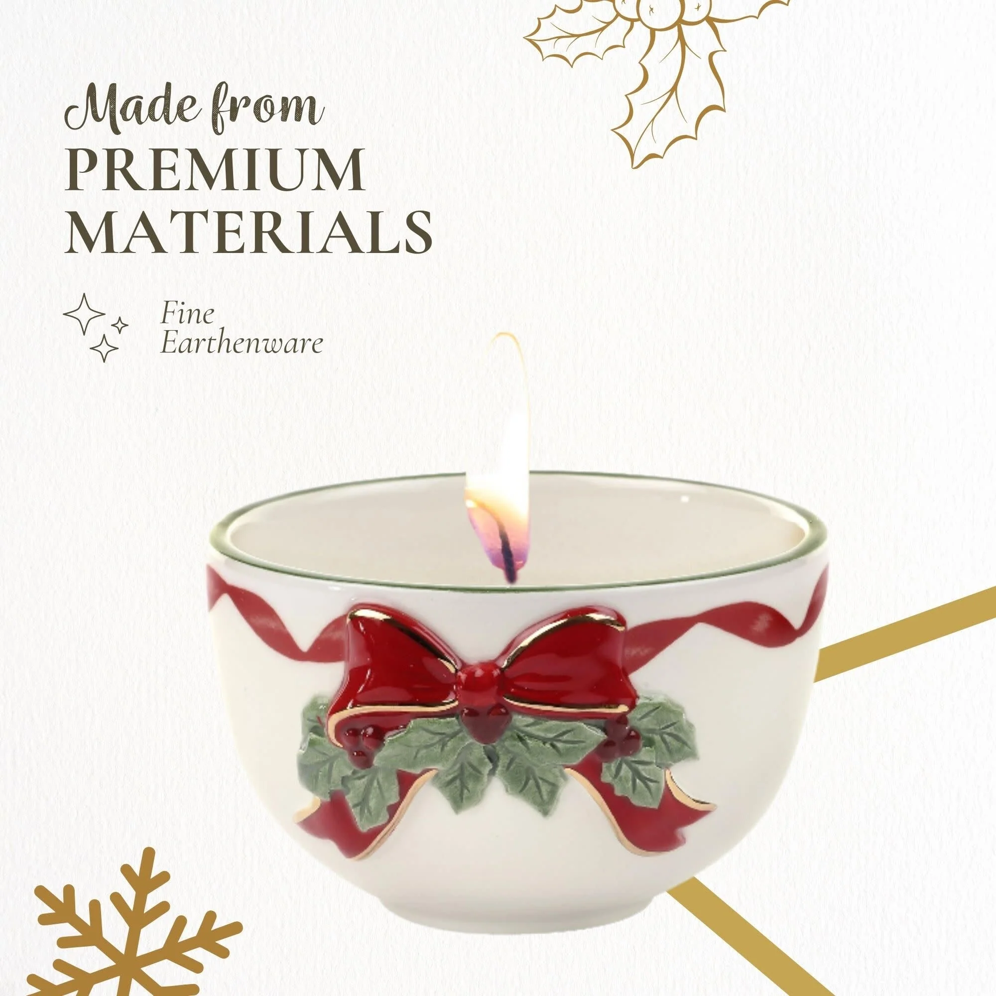 Spode Christmas Tree Ribbons Tea Light - 2.25