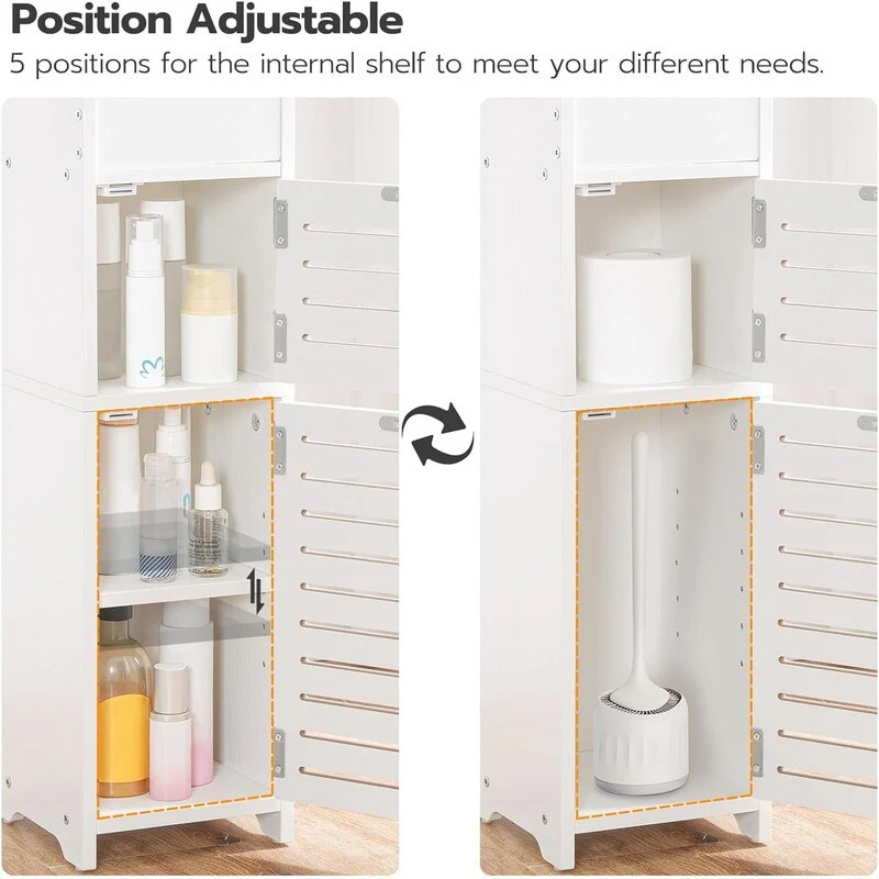 Small Bathroom Storage Cabinet with Door - 7.9