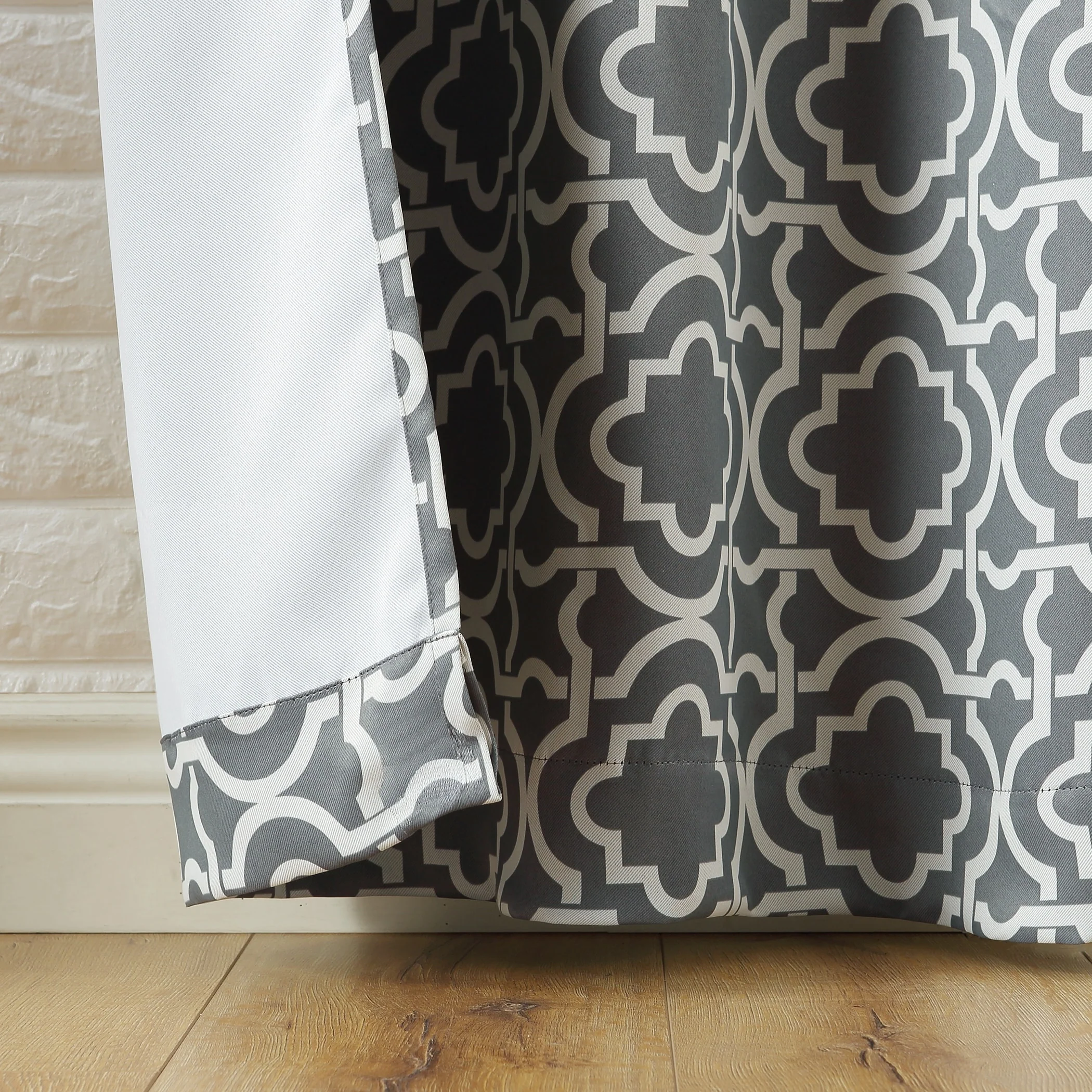 Sun Zero Barnett Trellis Blackout Grommet Curtain Panel, Single Panel