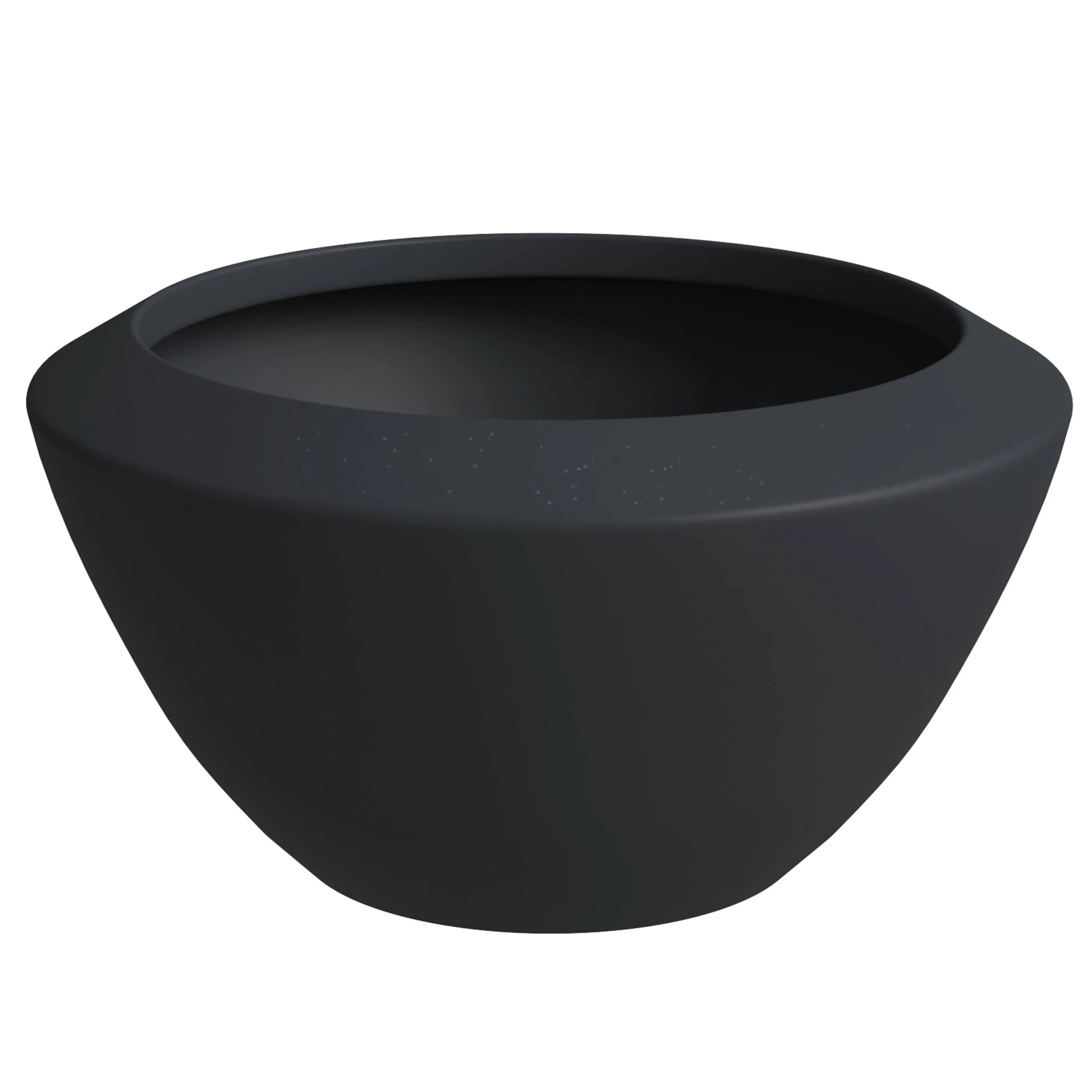Modern Vessel Fiberstone and MGO Clay Round Planter Pot with Drainage Holes for Indoor Outdoor Home Office Garden Patio Porch