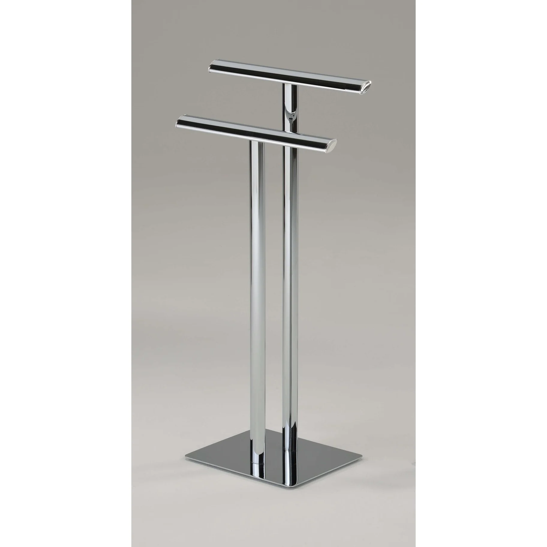 Metal Modern Free-Standing Towel Rack Stand, Chrome