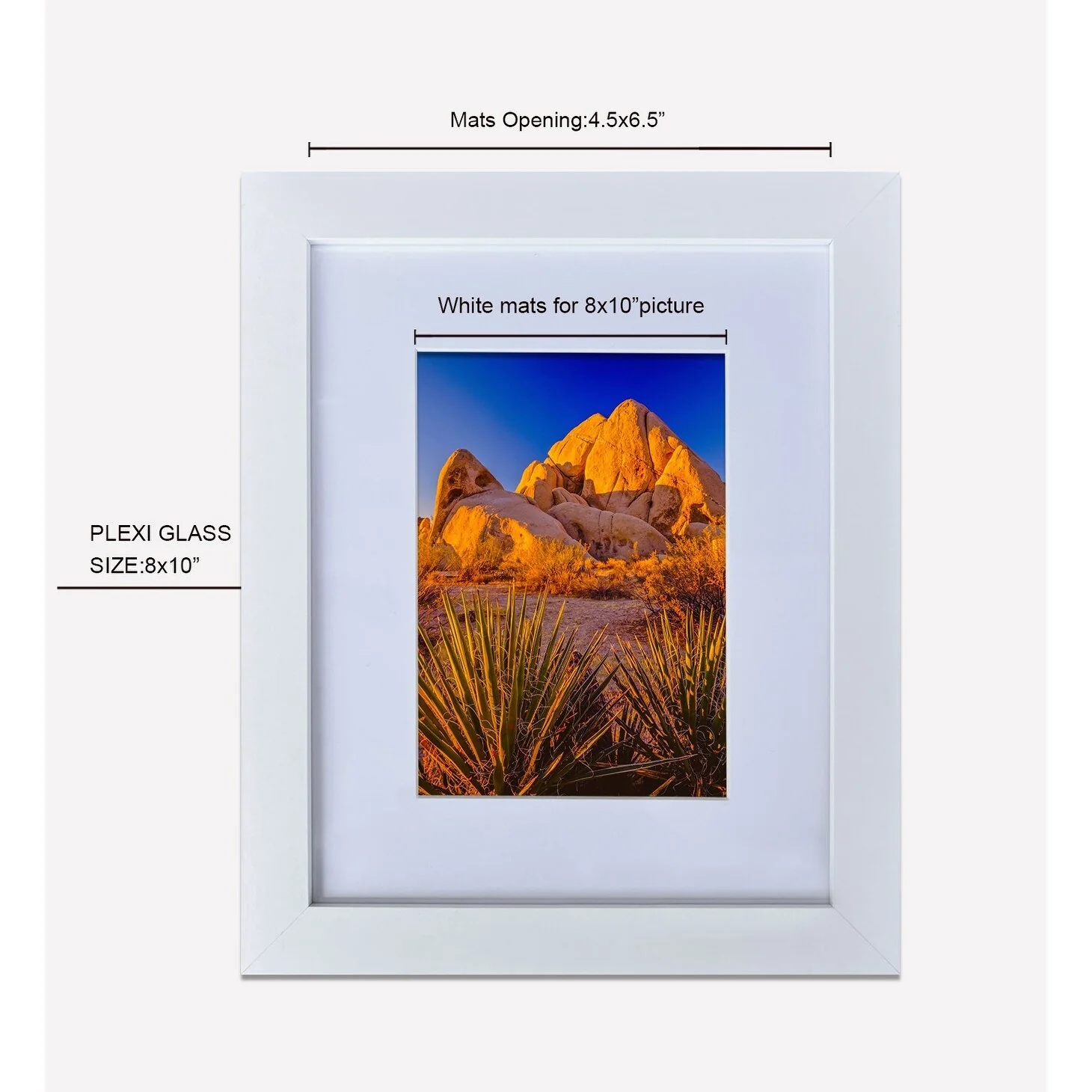 Us Pride Furniture 8x10 Inch Wood Picture Frame - Set of 6 (Set of 6)