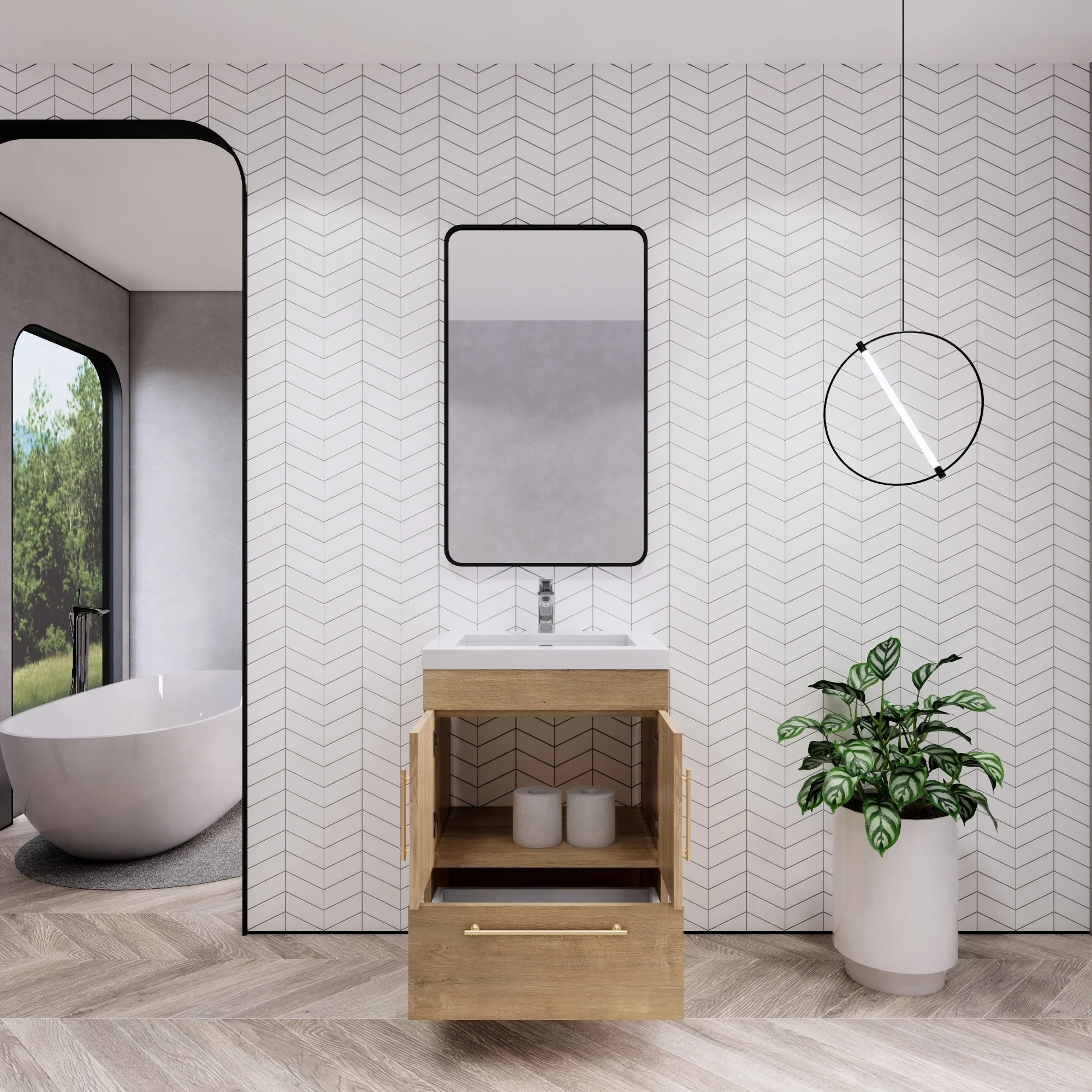 Eliza 24'' Freestanding Vanity with Single Sink