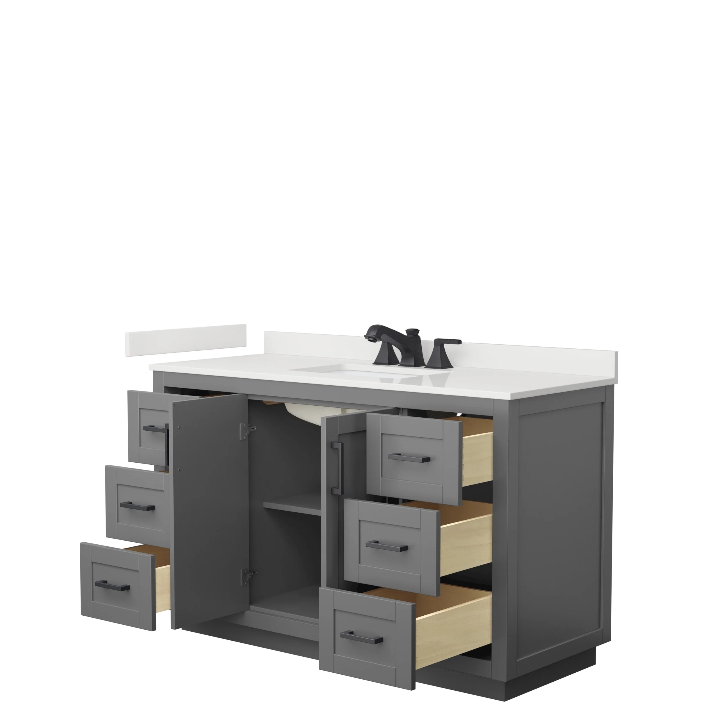 Miranda 54-inch Single Vanity, Quartz Top