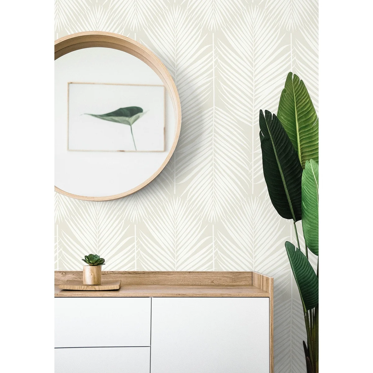 NextWall Palm Silhouette Peel and Stick Wallpaper