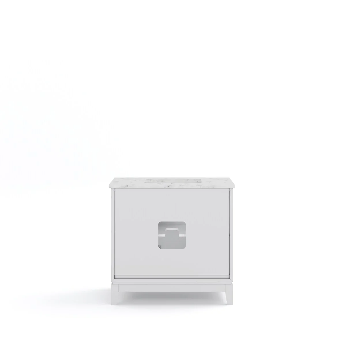 Elizabeth 36-Inch Single Sink Carrara White Marble Vanity