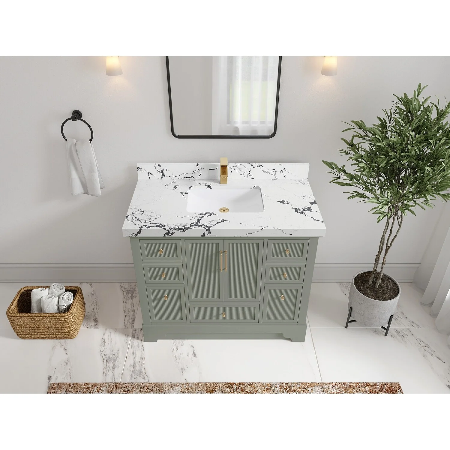 Willow Collections 42 in. W x 22 in. D Alys Single Sink Bathroom Vanity with Countertop