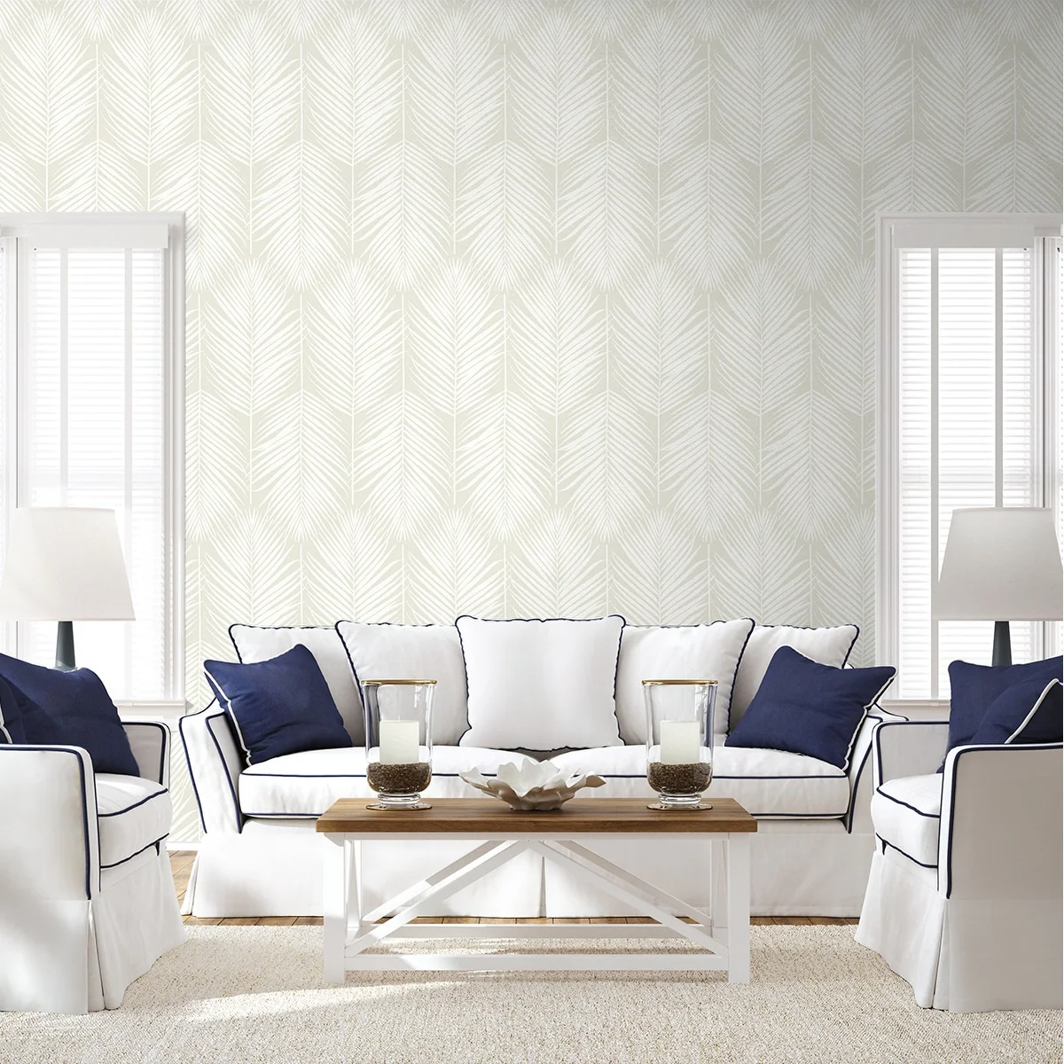 NextWall Palm Silhouette Peel and Stick Wallpaper