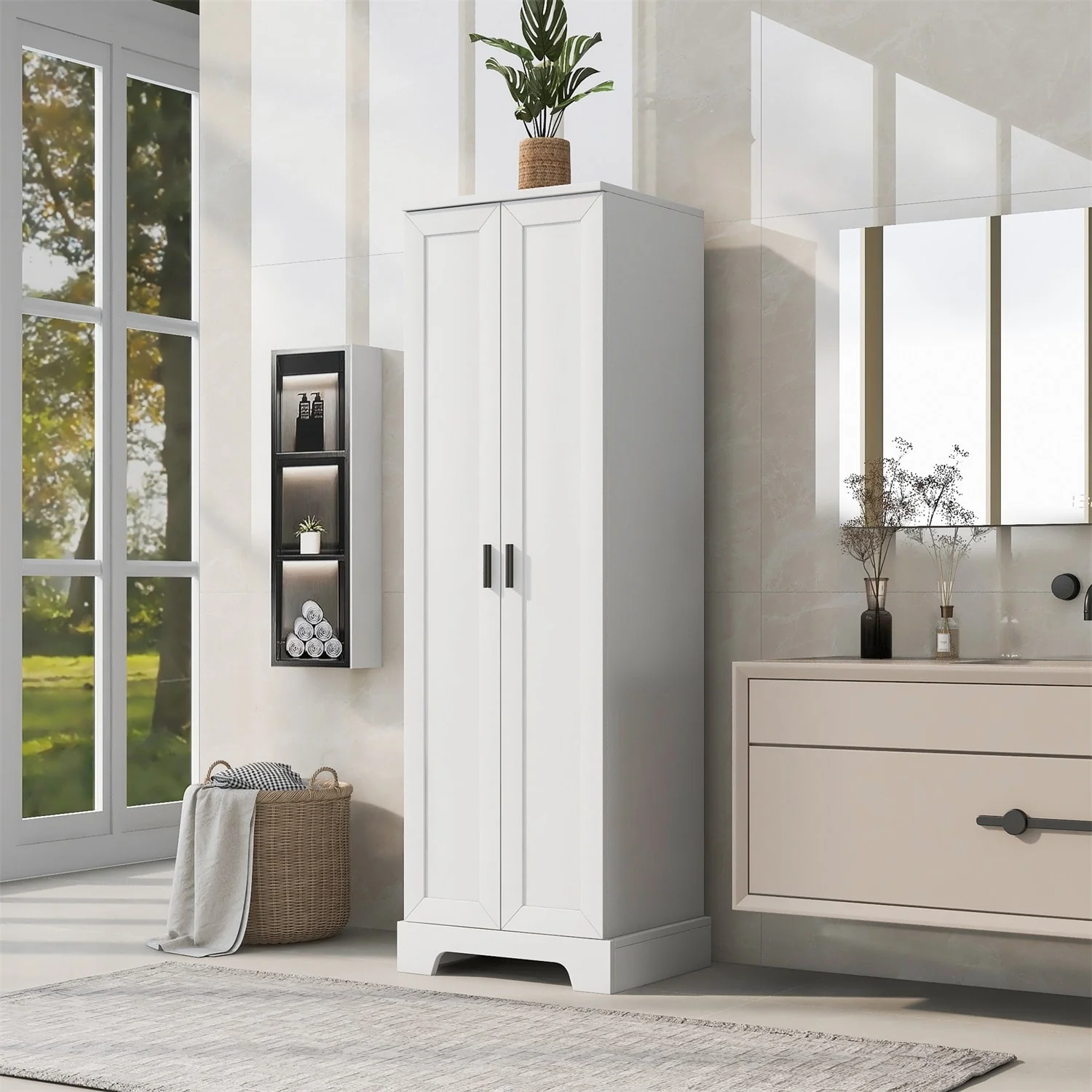Merax Storage Cabinet with Two Doors for Bathroom, Office