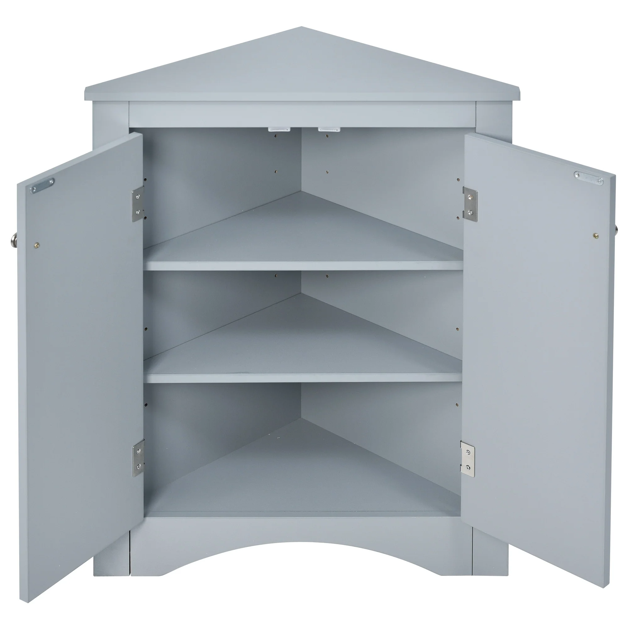 17.2 in. W x 17.2 in. D Triangle Bathroom Storage Cabinet with Adjustable Shelves