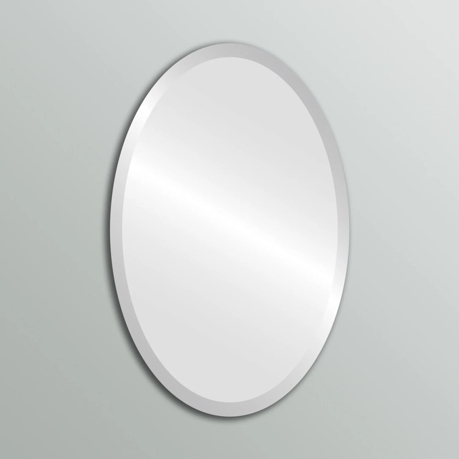 Wells Oval Frameless Beveled Mirror