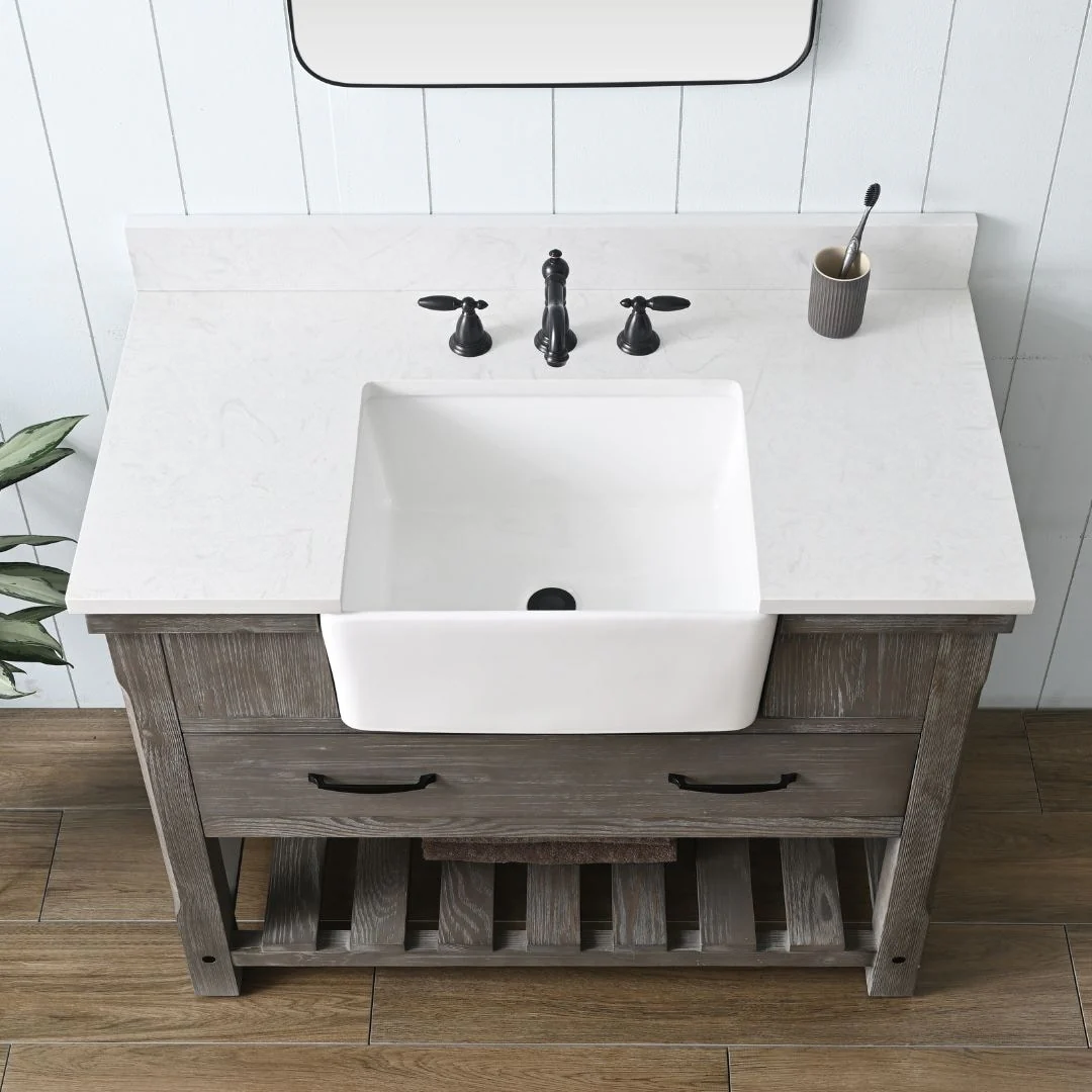 Sudio Design Bathroom Vanity Wesley Weathered Collection.