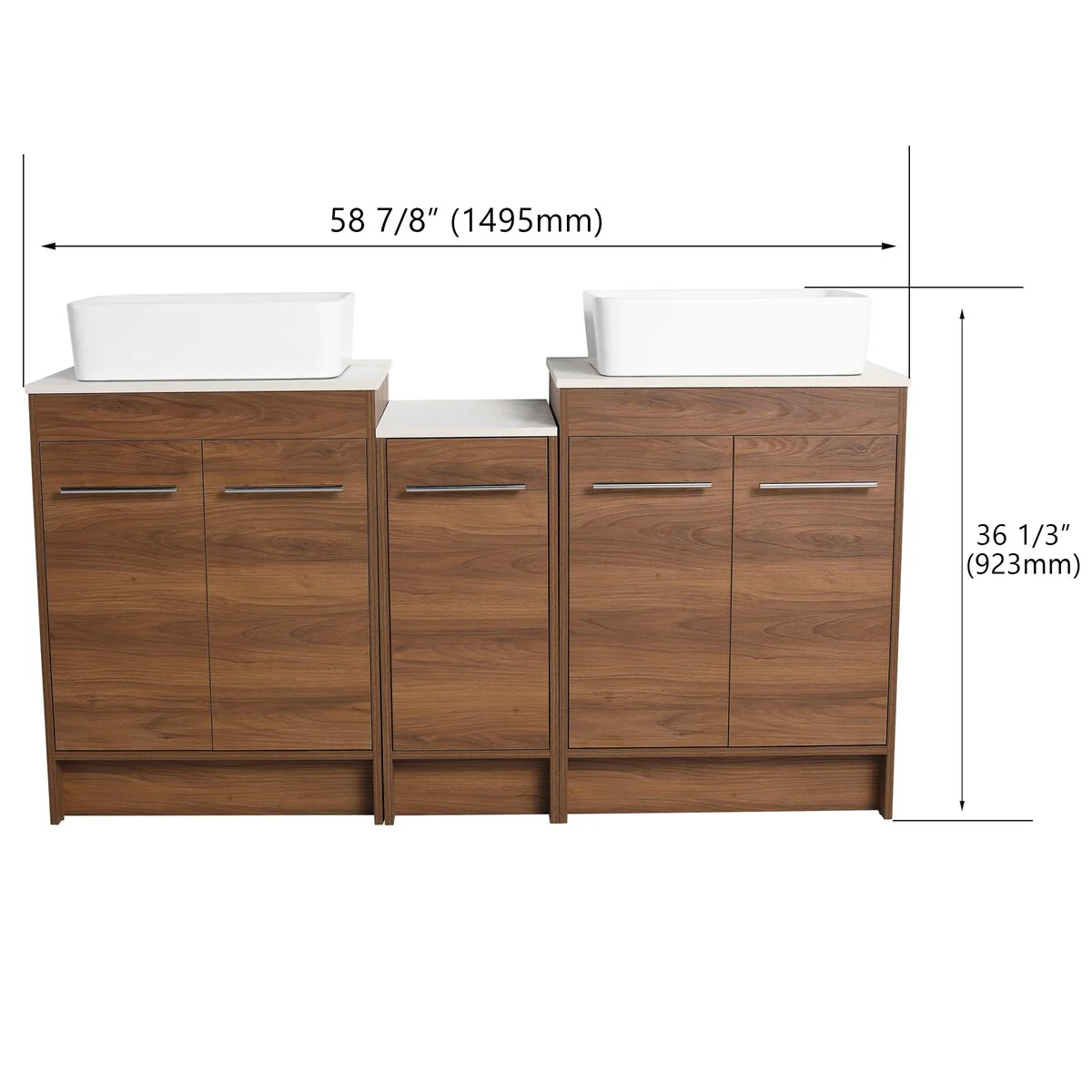 Bathroom Vanity With Sink In 24/36/48/60 Inch, Freestanding Bathroom Vanity With Soft Close Door
