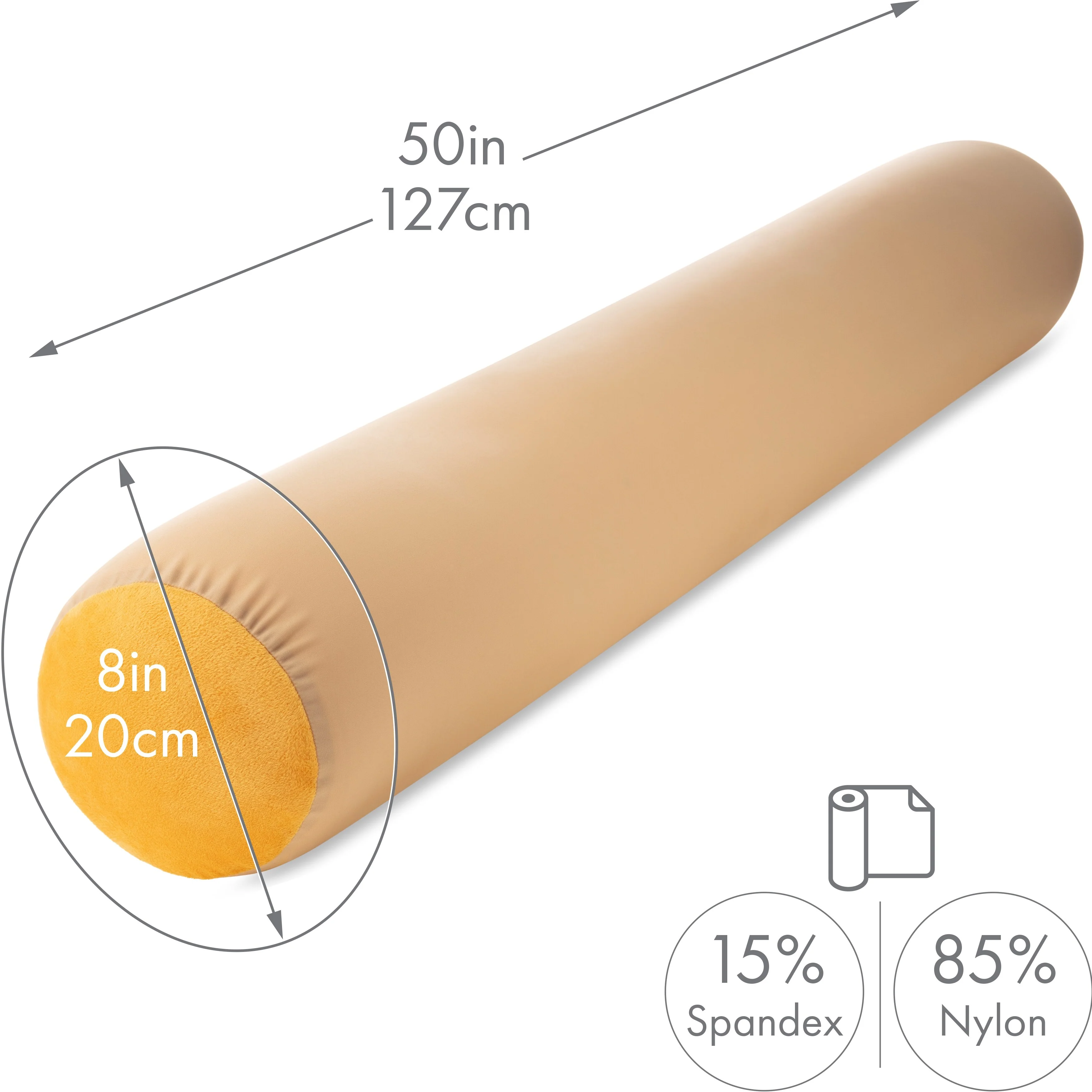 Straight Body Pillow, Premium Microbead,Side Sleeping / Pregnant Women