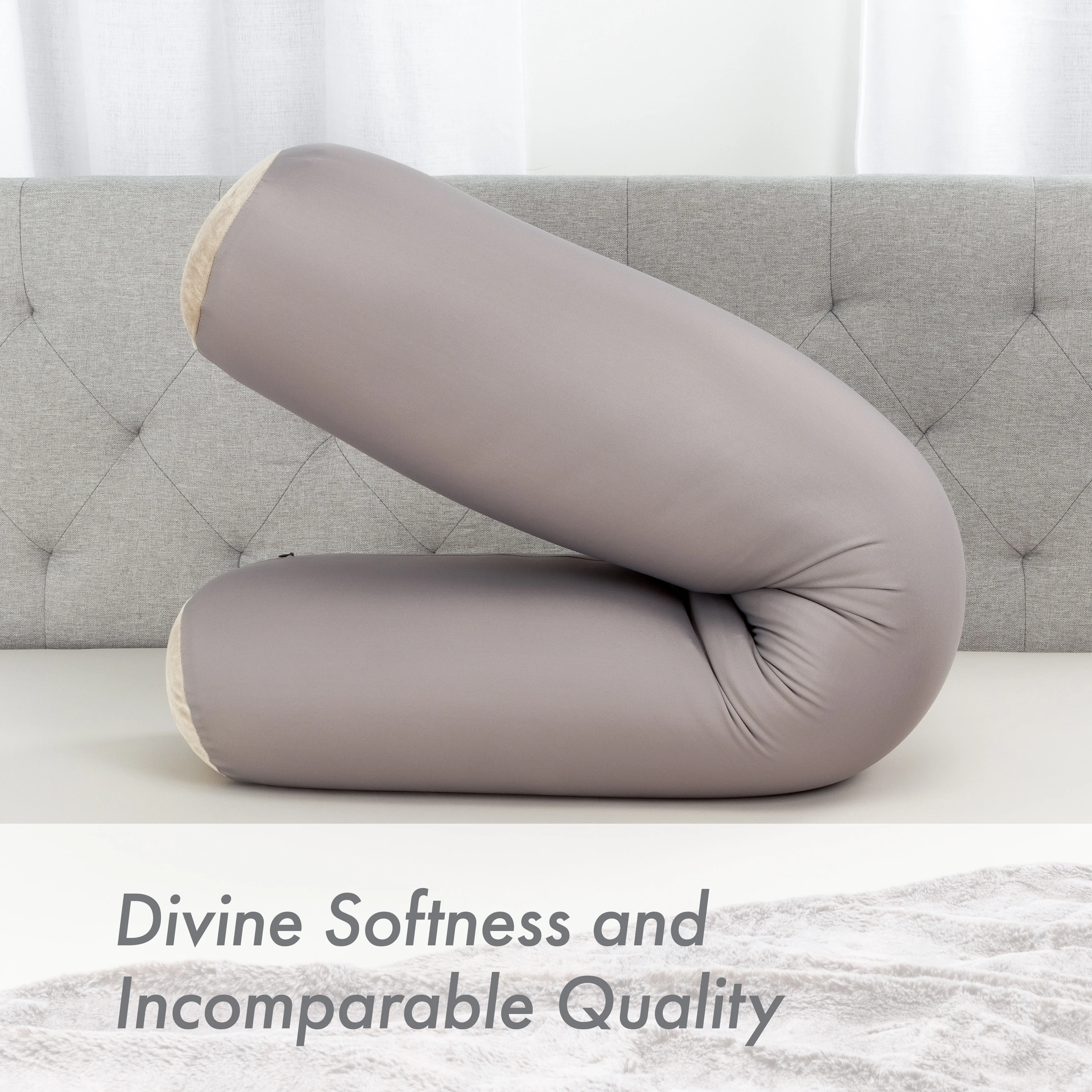 Straight Body Pillow, Premium Microbead,Side Sleeping / Pregnant Women
