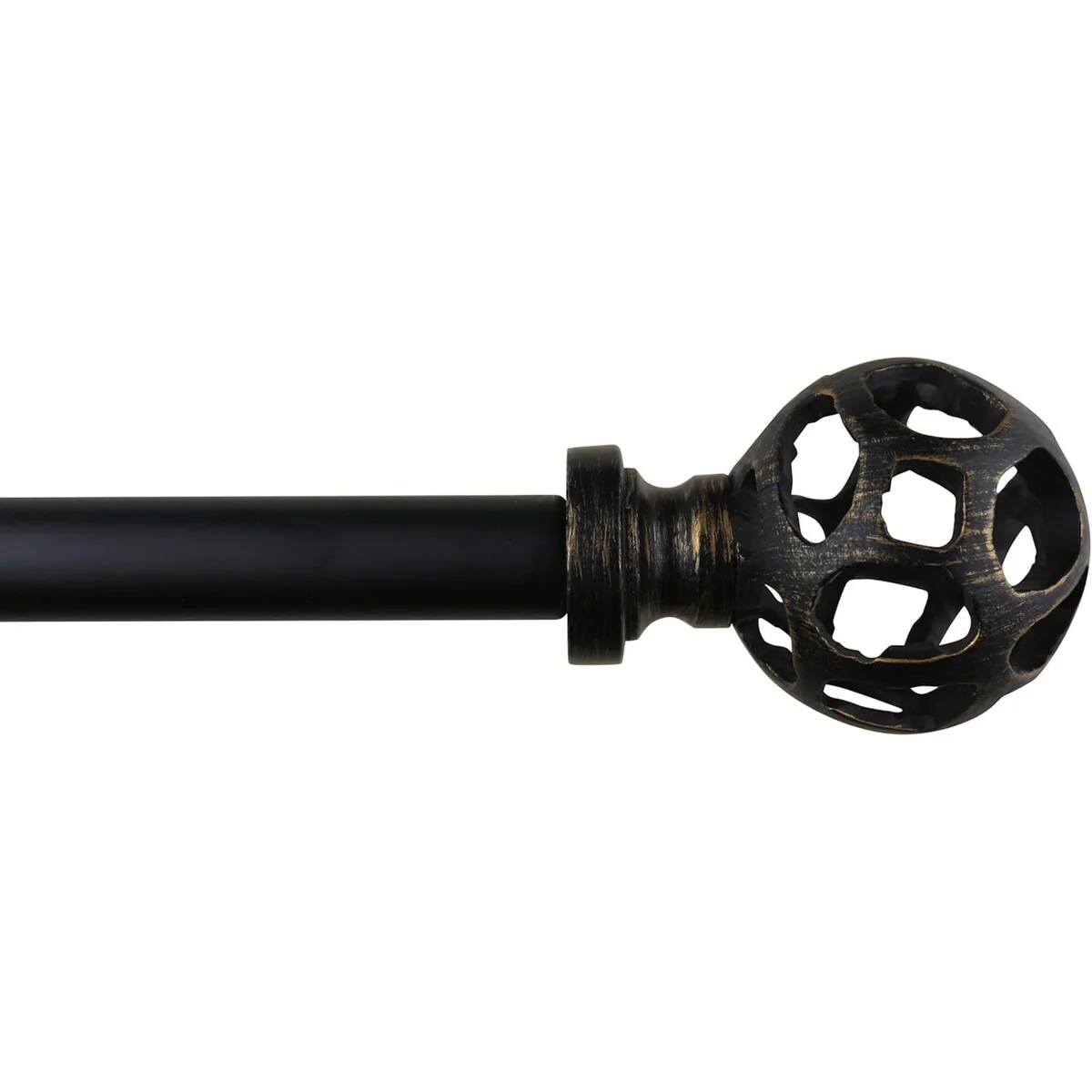 1-inch Diameter Viking Ball Adjustable Single Drapery Curtain Rod