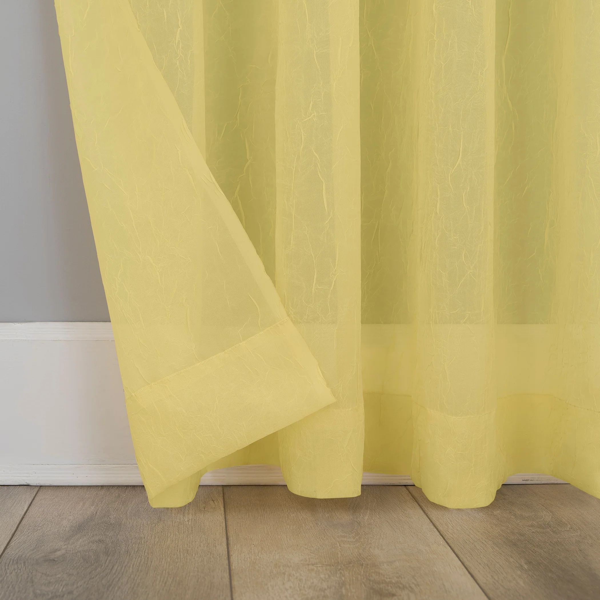 No. 918 Erica Crushed Voile Sheer Grommet Curtain Panel, Single Panel