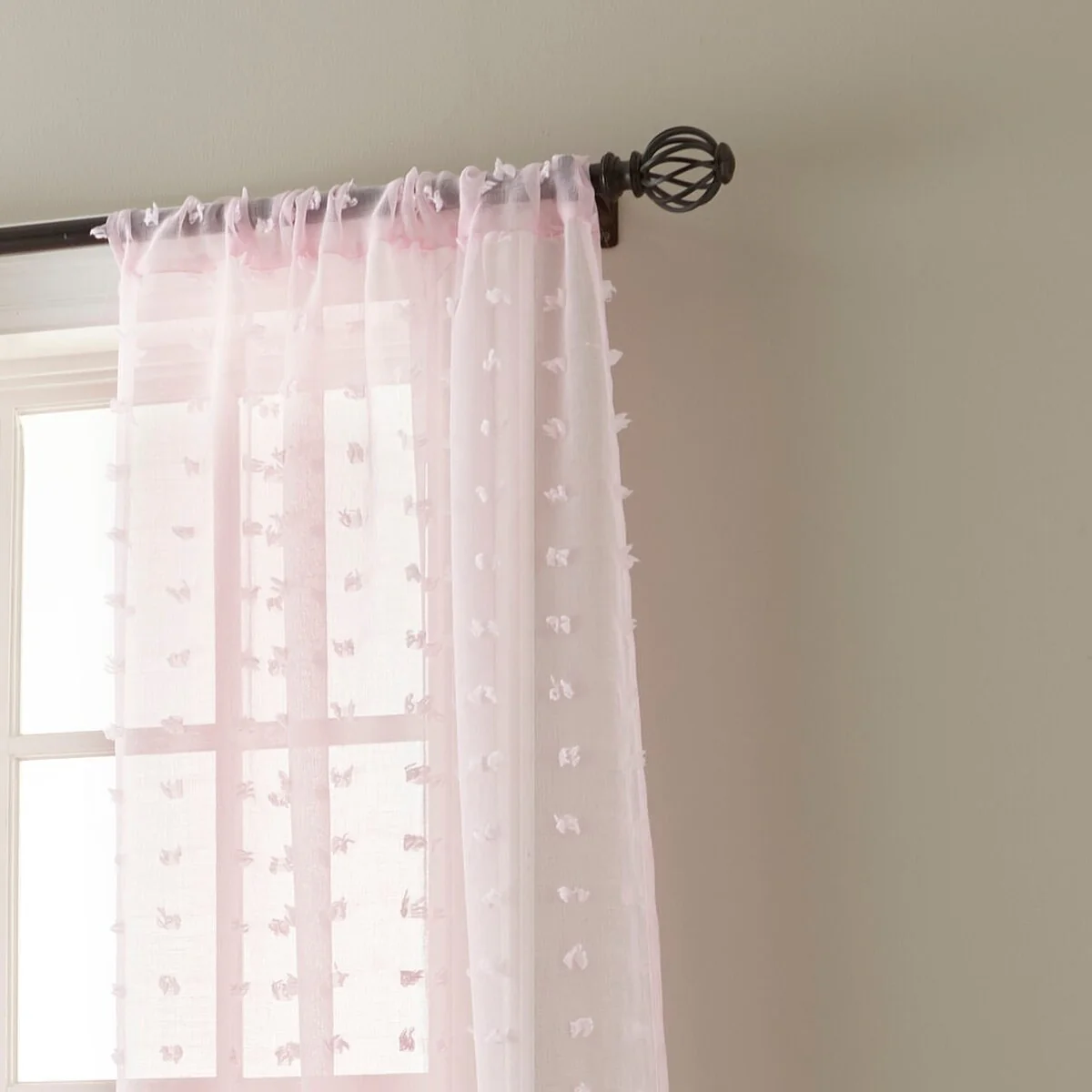Grand Avenue Linda Sheer Window Curtain Panel Pair