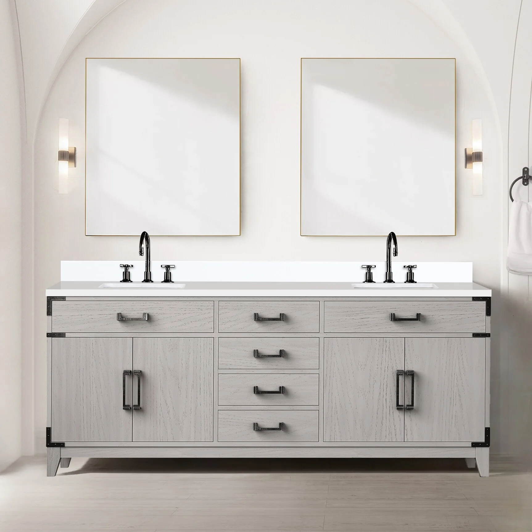 Laurel Bath Vanity Quartz Top, Sink and Faucet