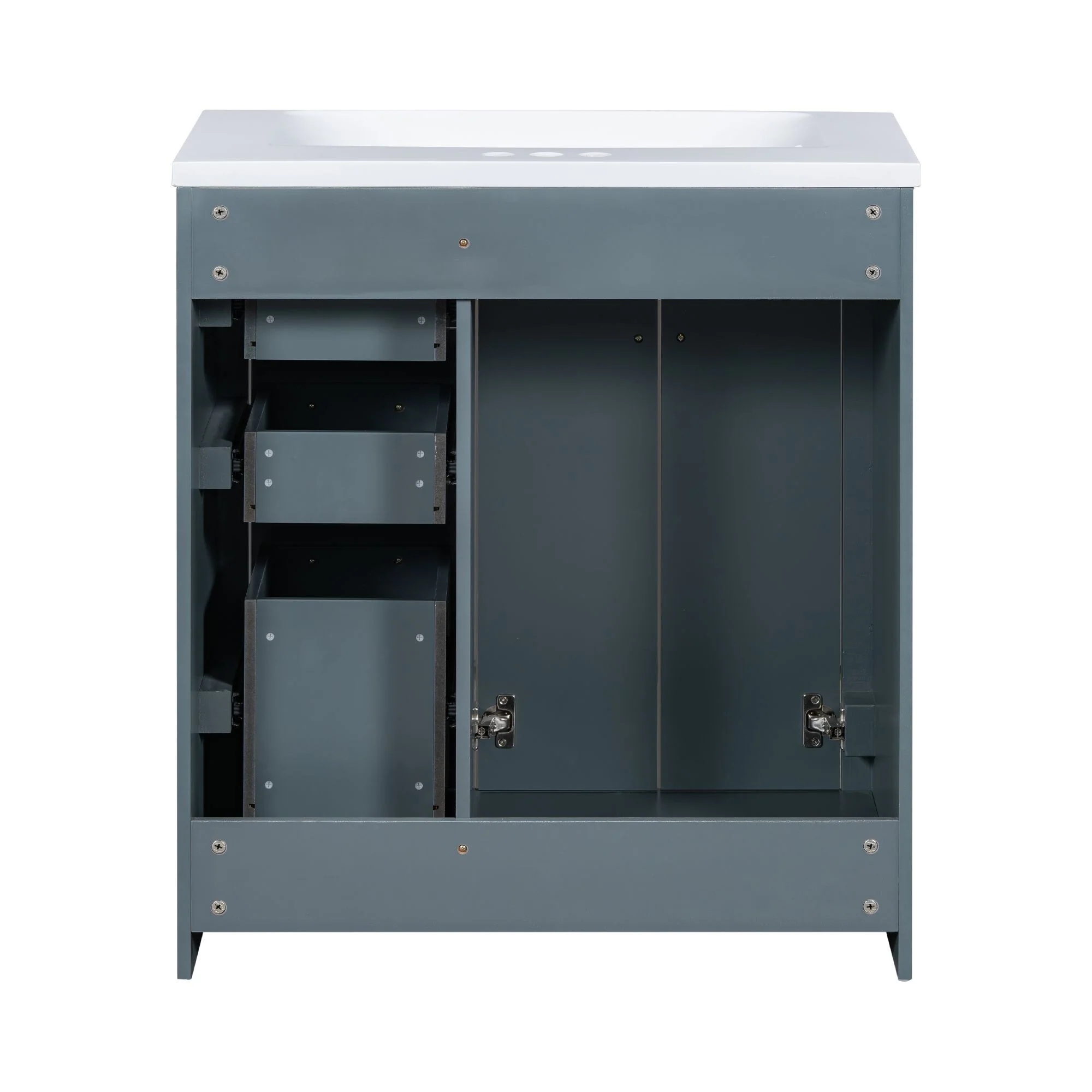 30'' Bathroom Vanity with Storage Cabinet and 3 Drawers