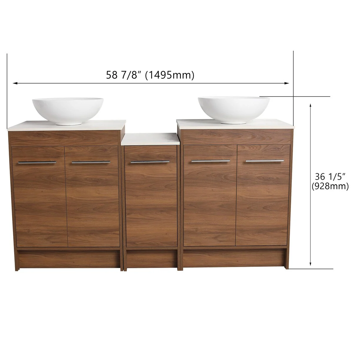 Bathroom Vanity With Sink In 24/36/48/60 Inch, Freestanding Bathroom Vanity With Soft Close Door