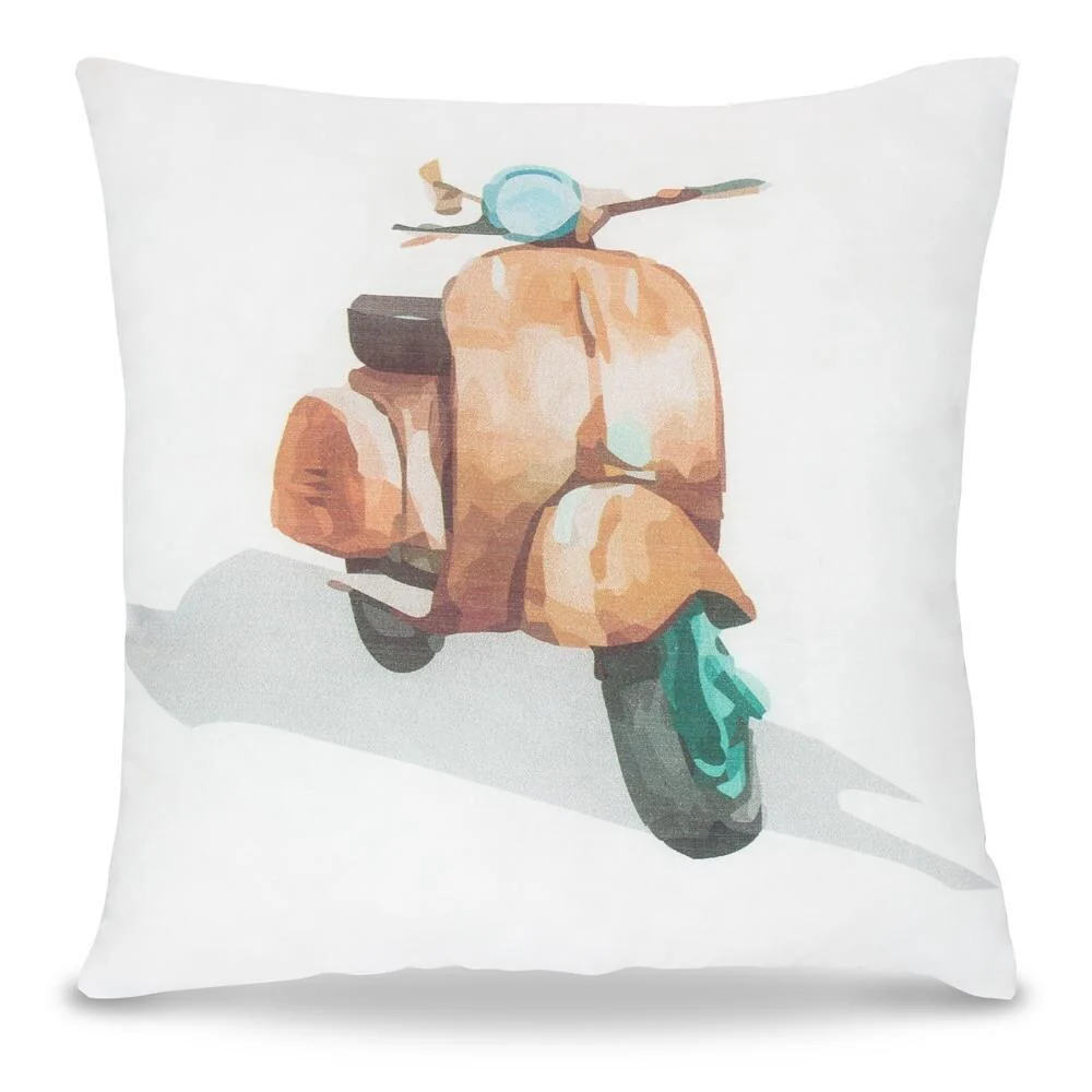 Lincove Motorbike Print Square Pillow - 10