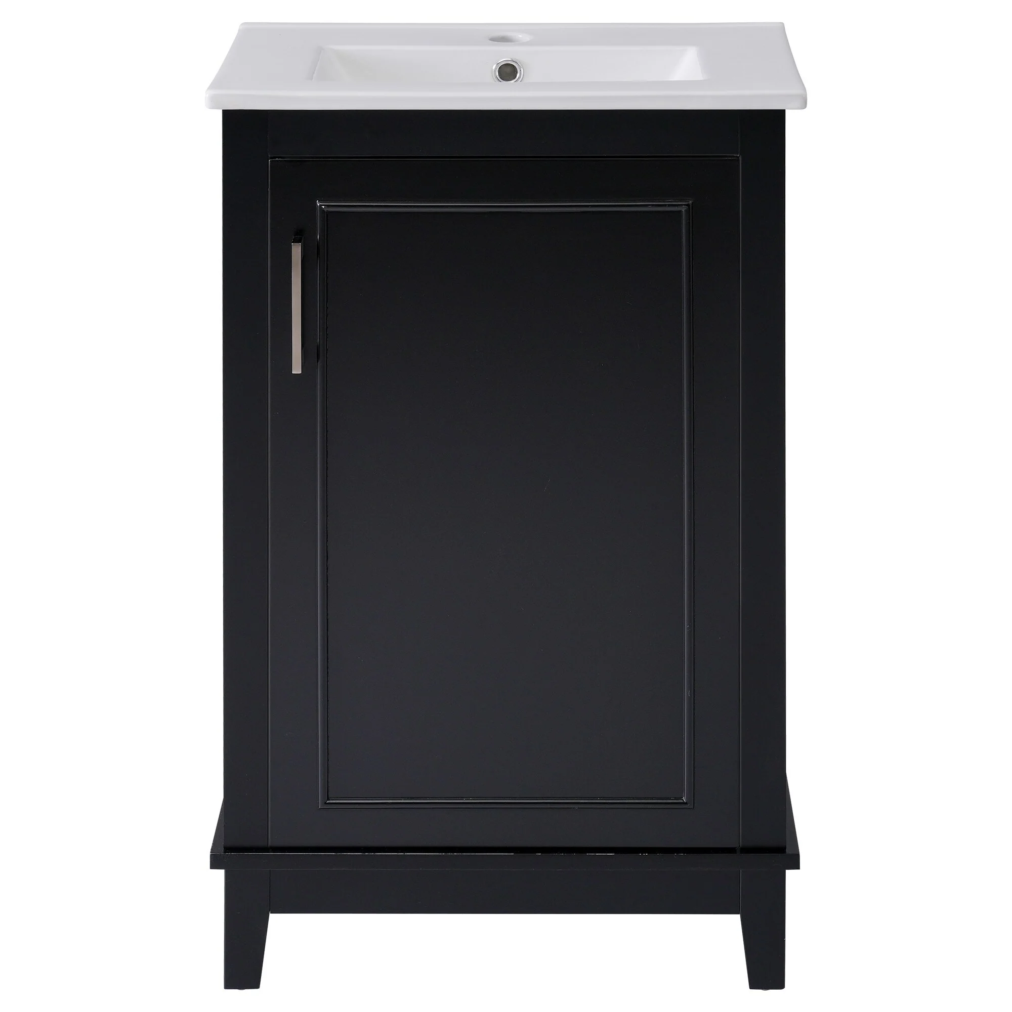 20 Inch Modern Bathroom Vanity with Ceramic Sink Small Space Cabinet