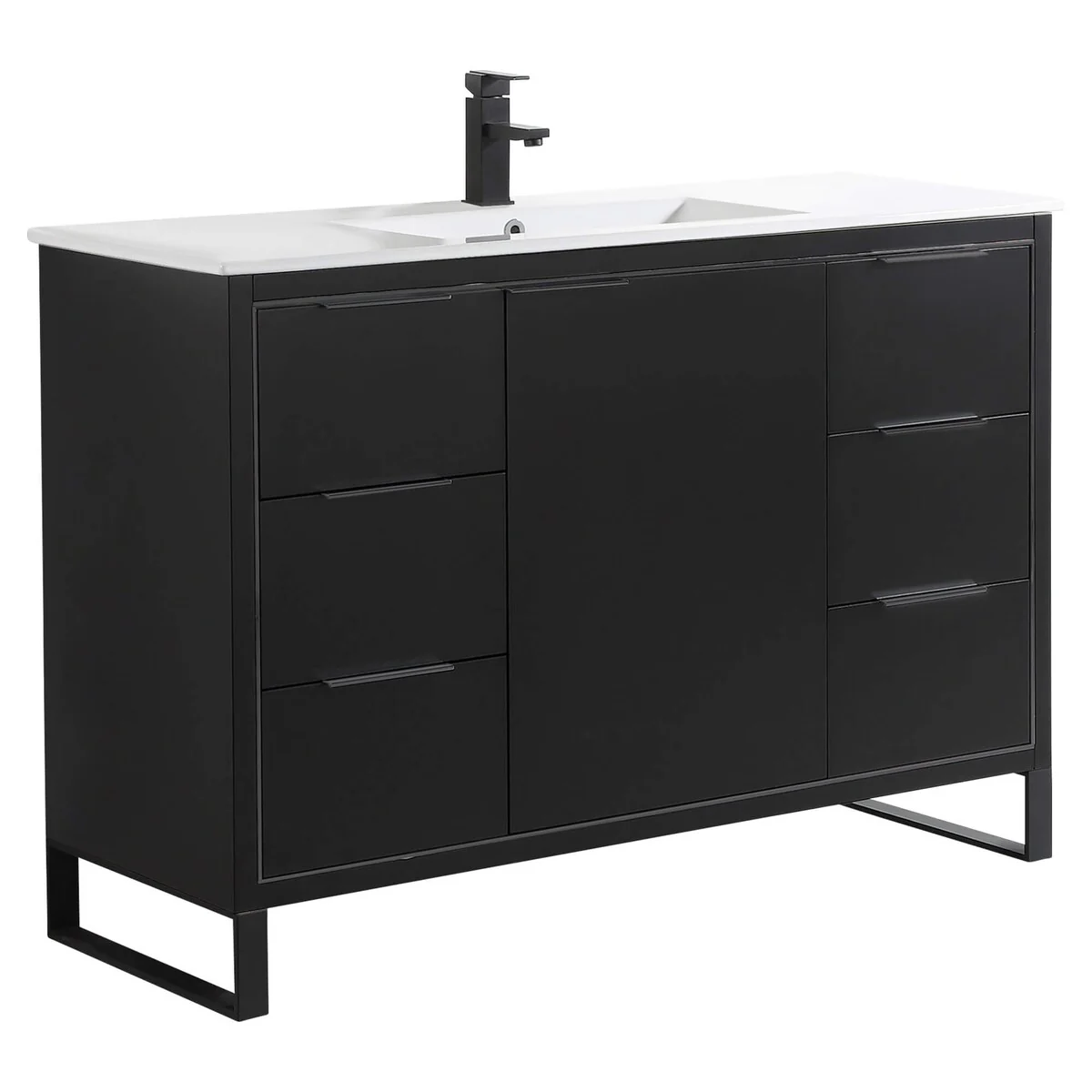 Fine Fixtures Opulence Collection Bathroom Vanity with White Ceramic Sink