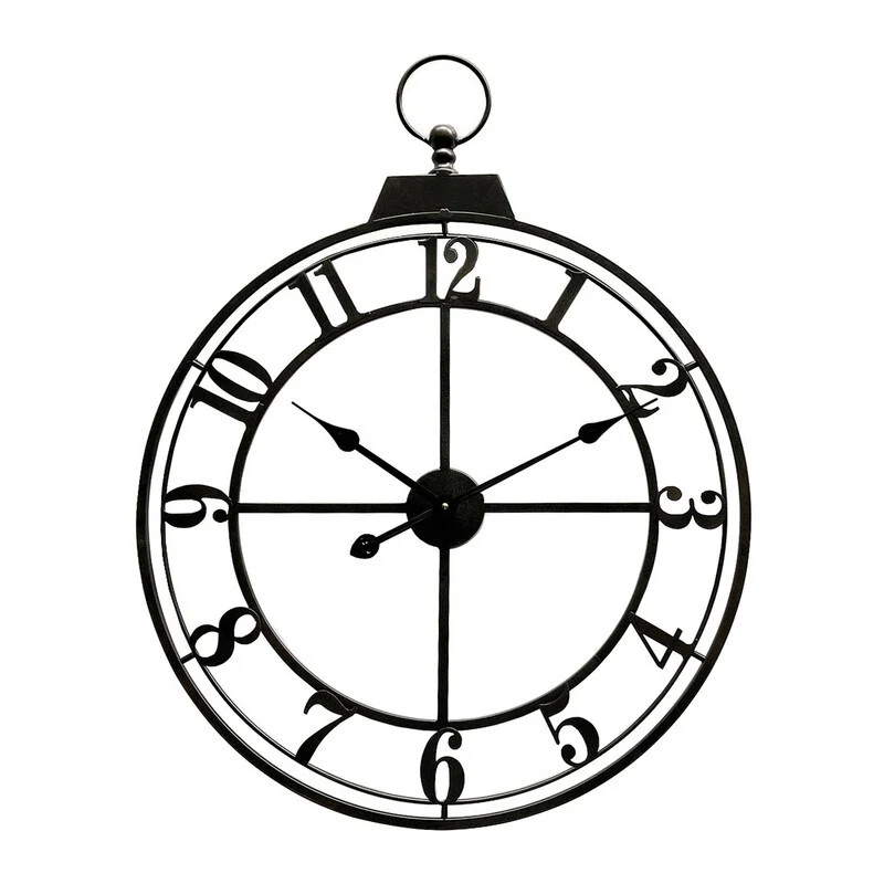 Selene Round Metal Modern Farmhouse Wall Clock - 30.5