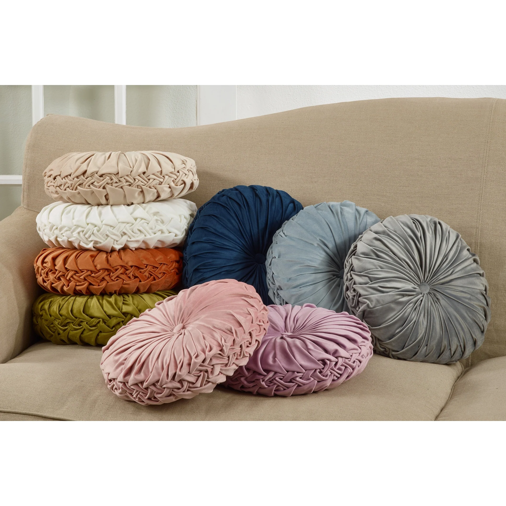 Velvet Pintuck Throw Pillow