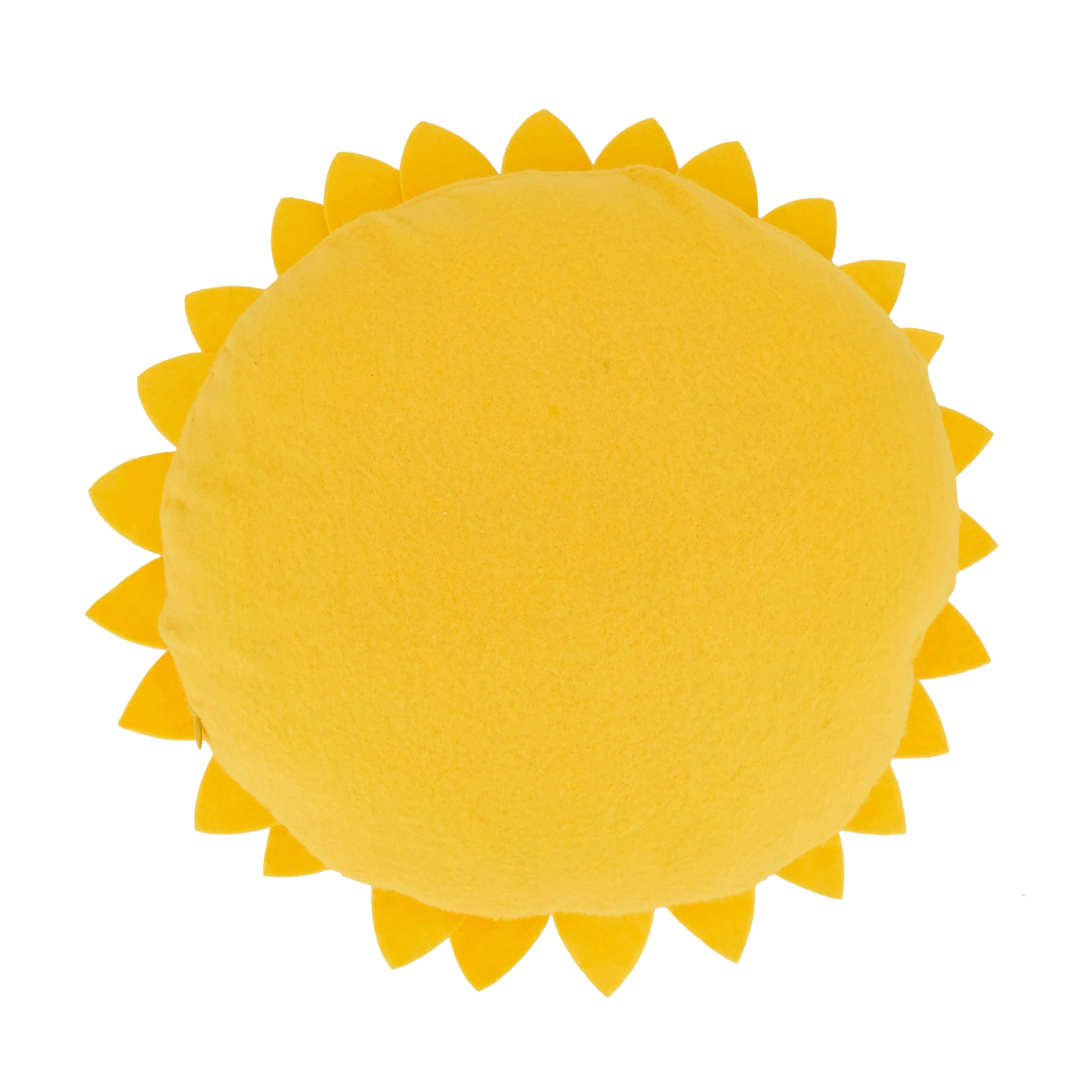 Felt Flower Design Poly-Filled Throw Pillow