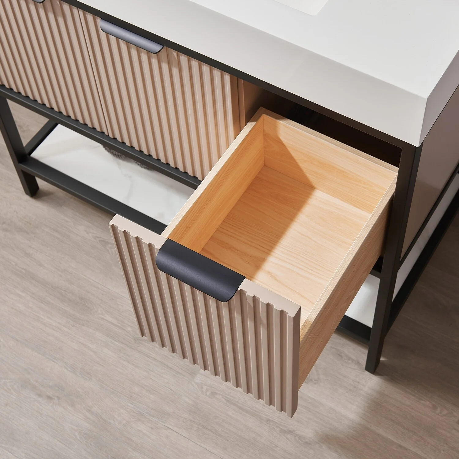 Marcilla 36 in. Single Sink Bath Vanity with Stone Sink Top