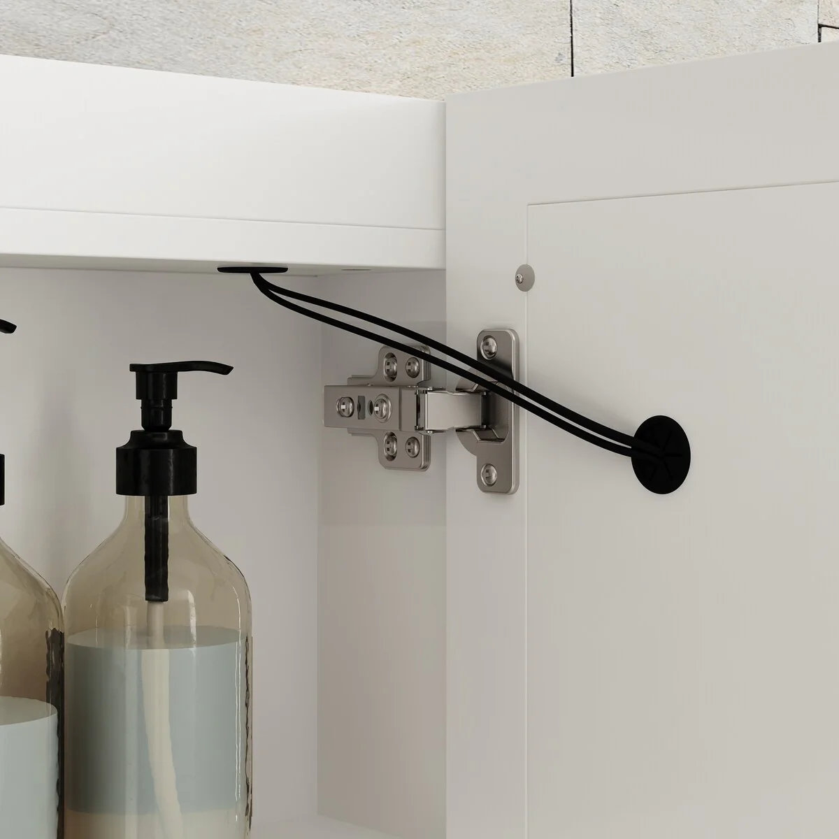Bathroom Vanity with Ceramic Basin and Modern Medicine Cabinet Combo