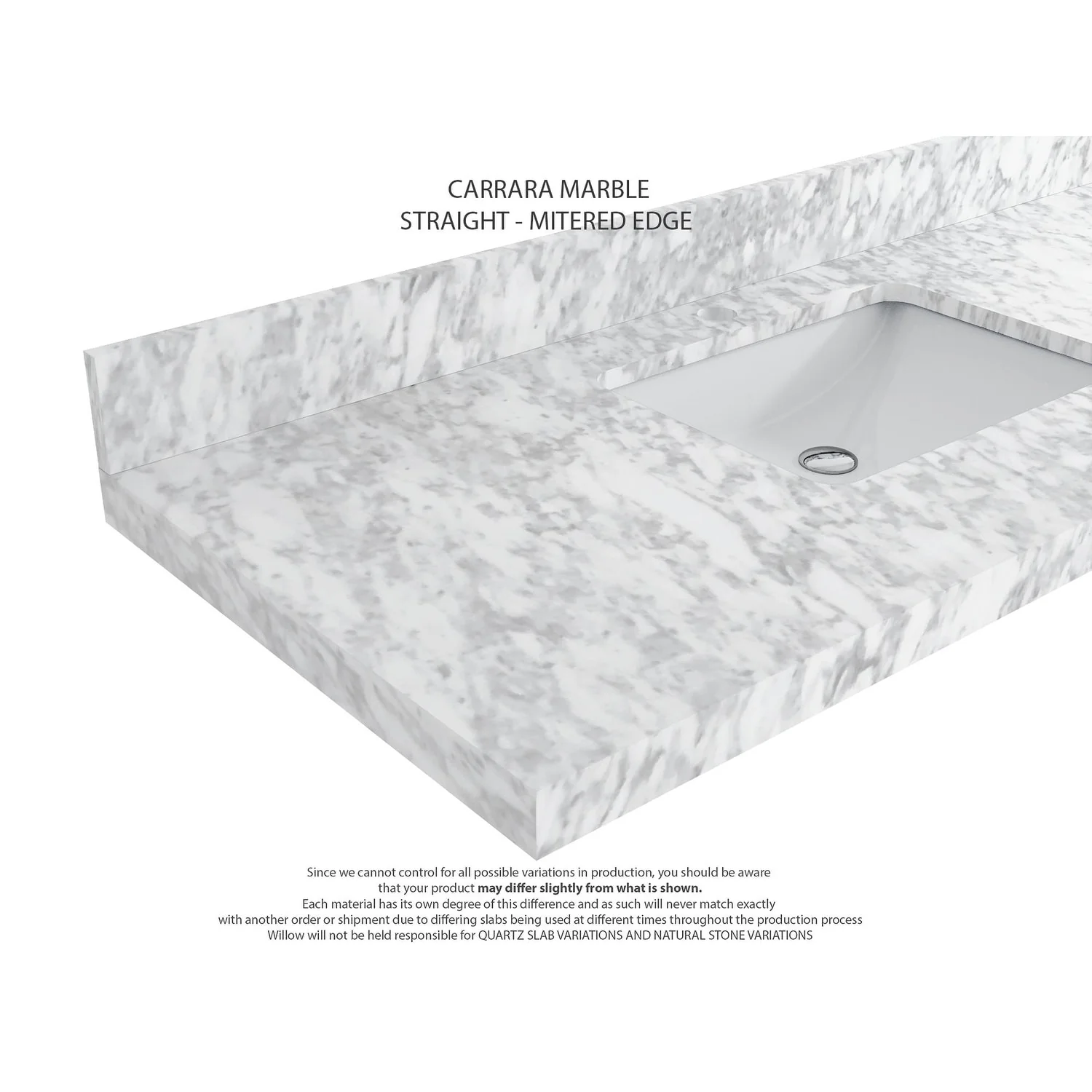 Willow Collection 60 in W x 22 in D x 36 in H Boston Double Bowl Sink Bathroom Vanity with Countertop