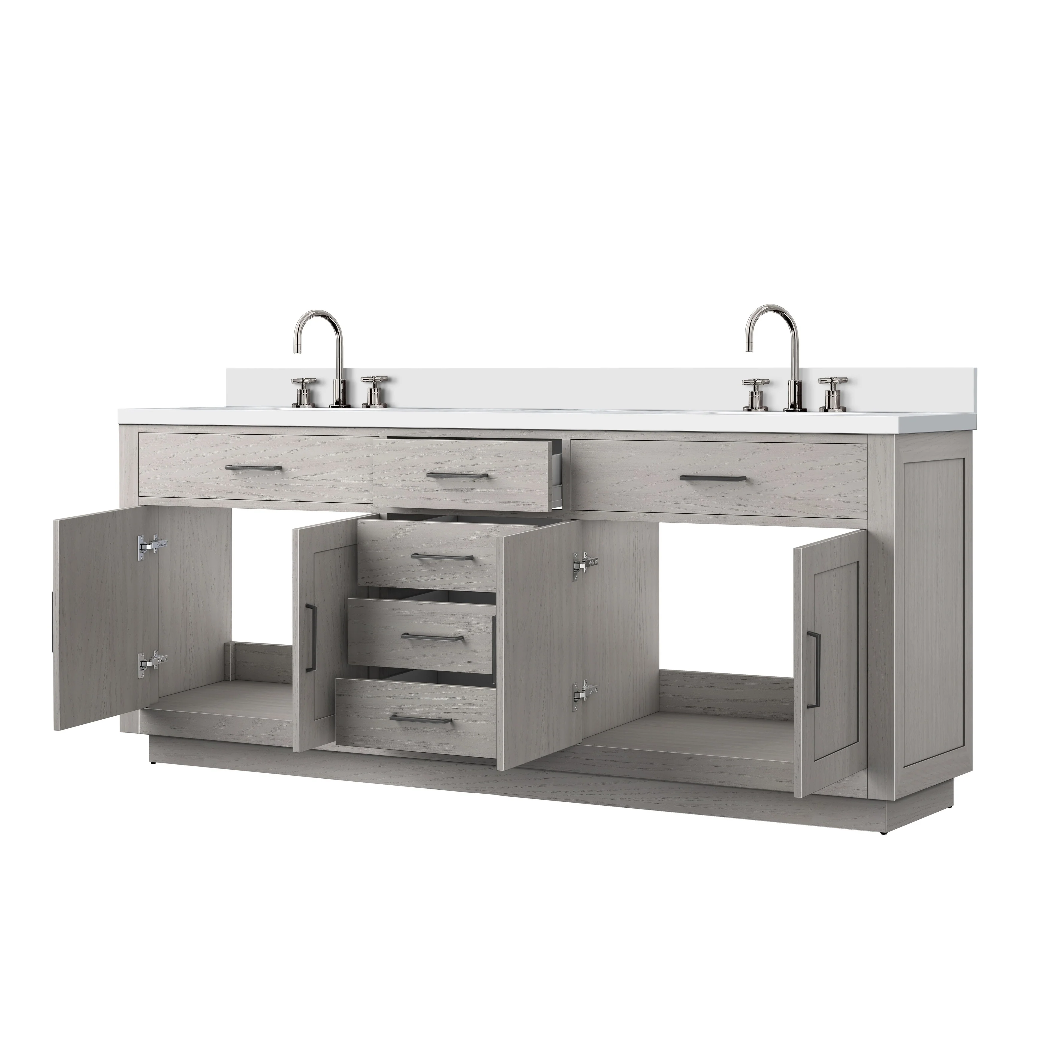 Abbey Bath Vanity with Cultured Marble Top, Sink and Faucet