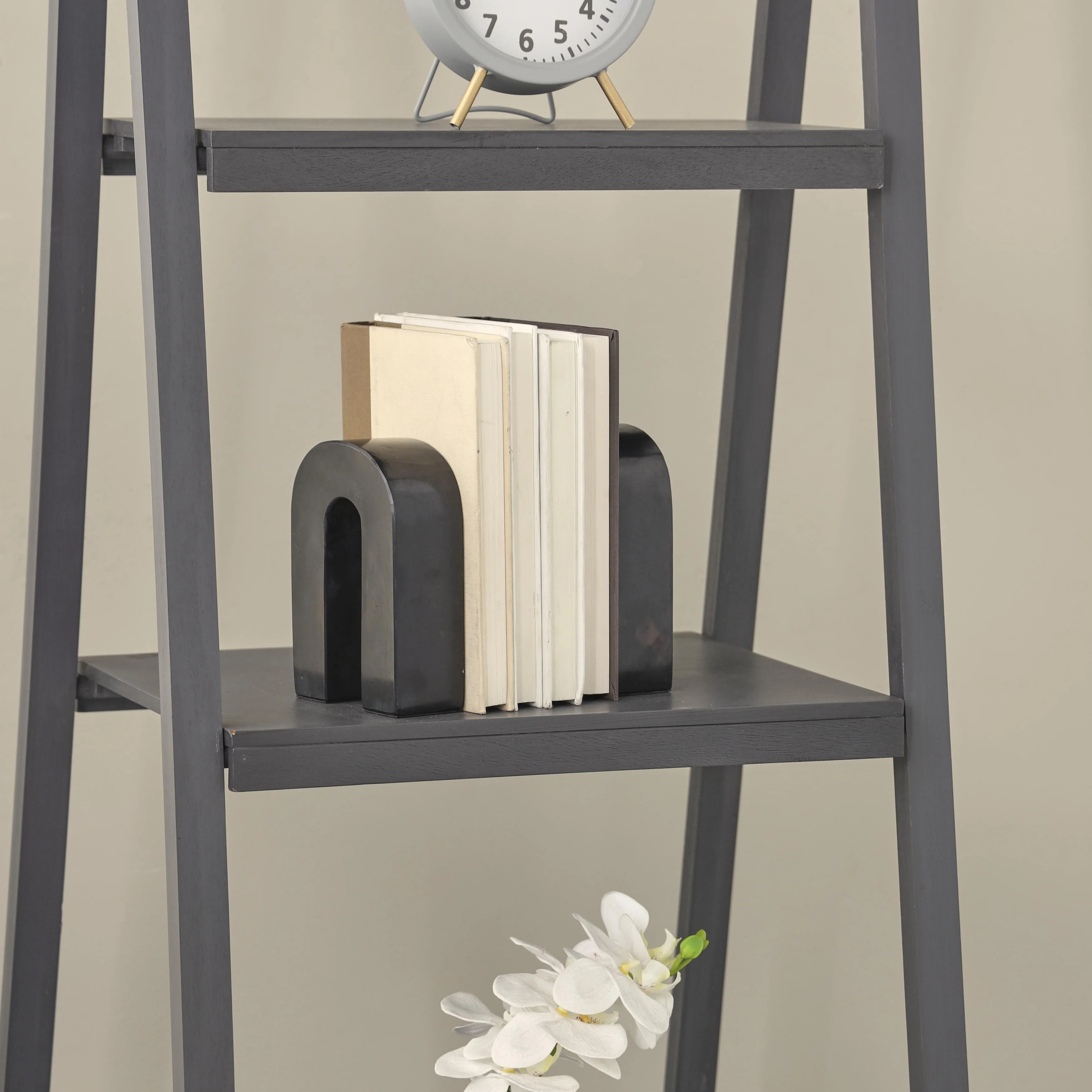 Marble Minimalistic Arched Decorative Bookends - Set of 2 Black - Roche River Decor