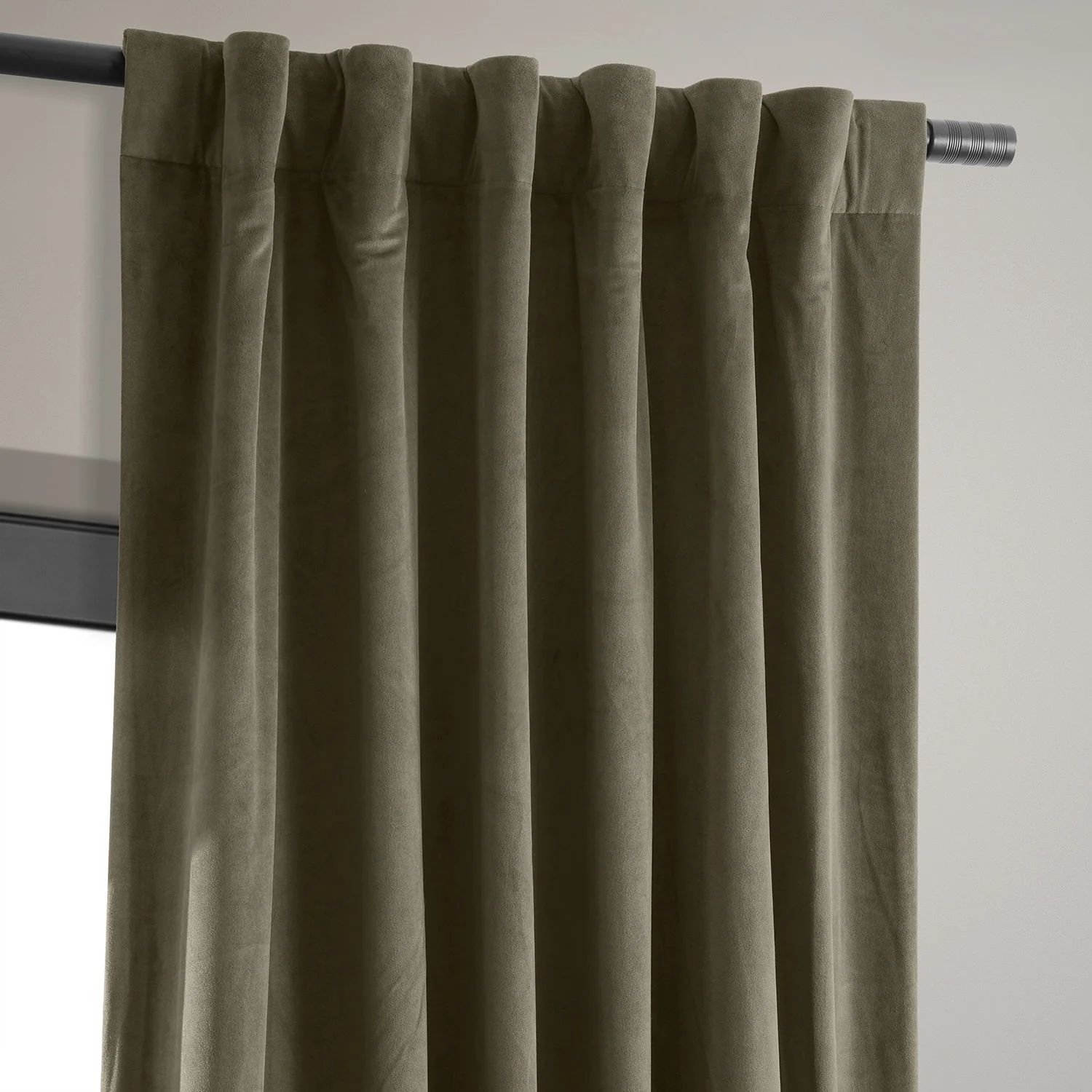 Exclusive Fabrics Signature Velvet Thermal Lined With 100% 4 Pass Blackout Curtains. (1 Panel)