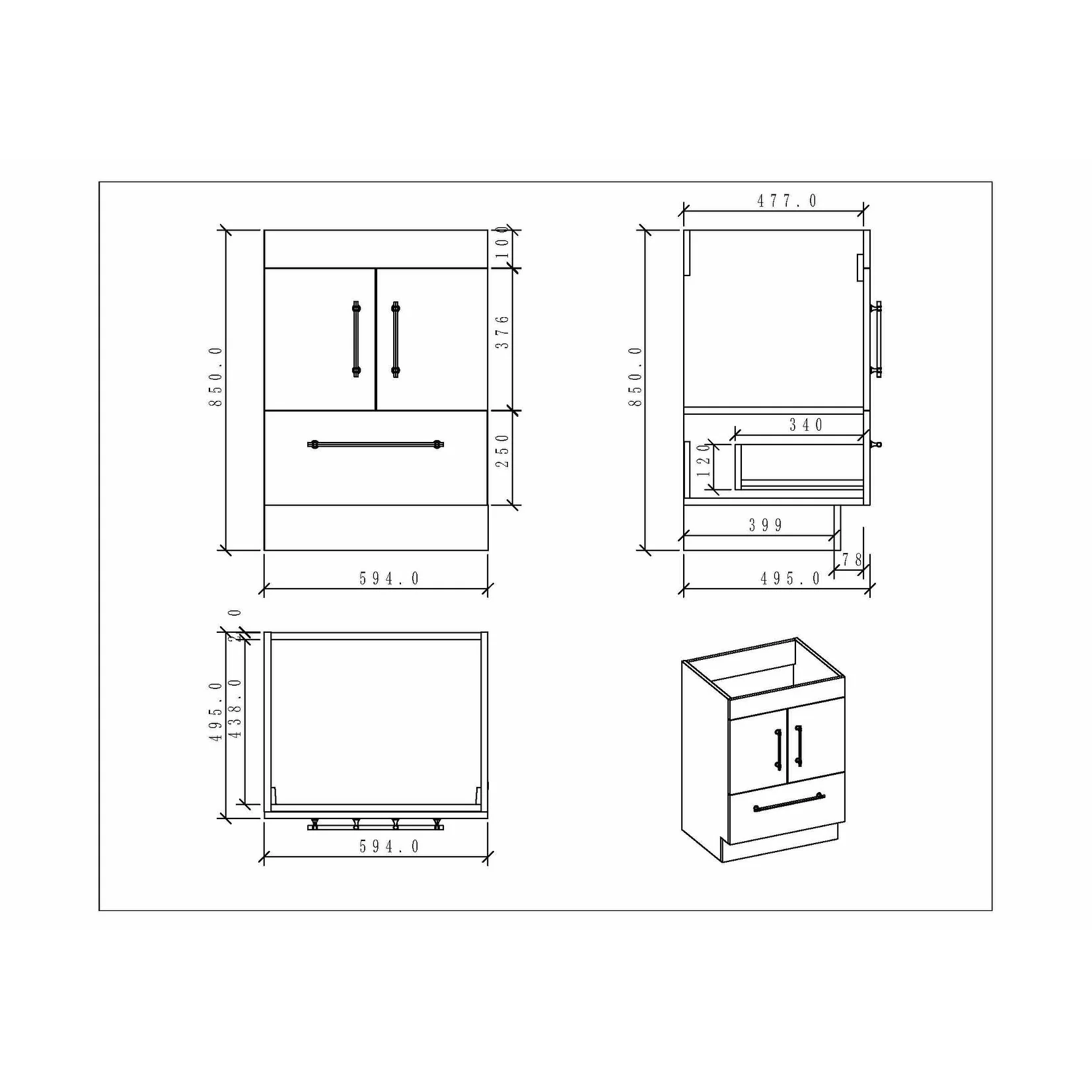 Eliza 24'' Freestanding Vanity with Single Sink