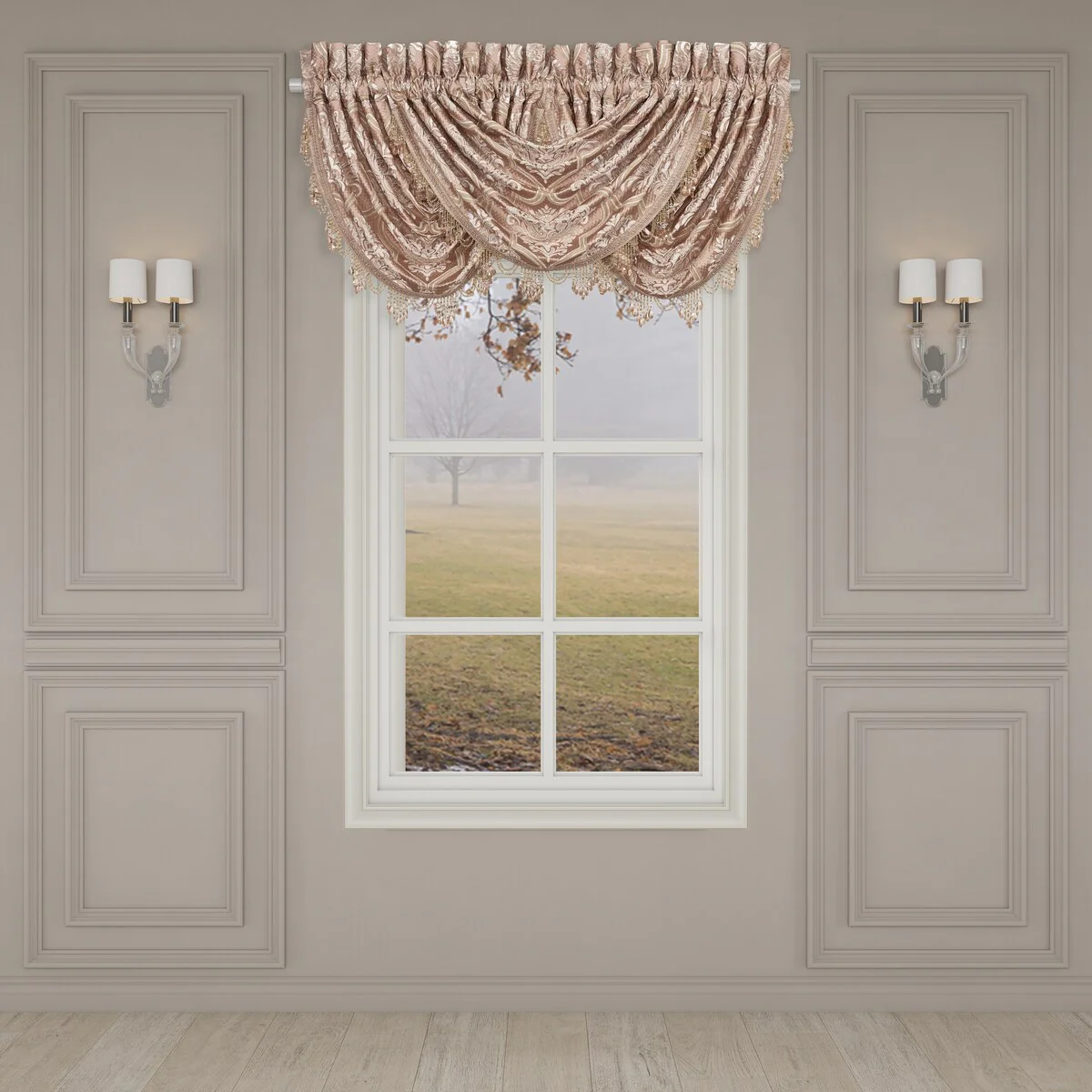 Rosewater Window Waterfall Valance