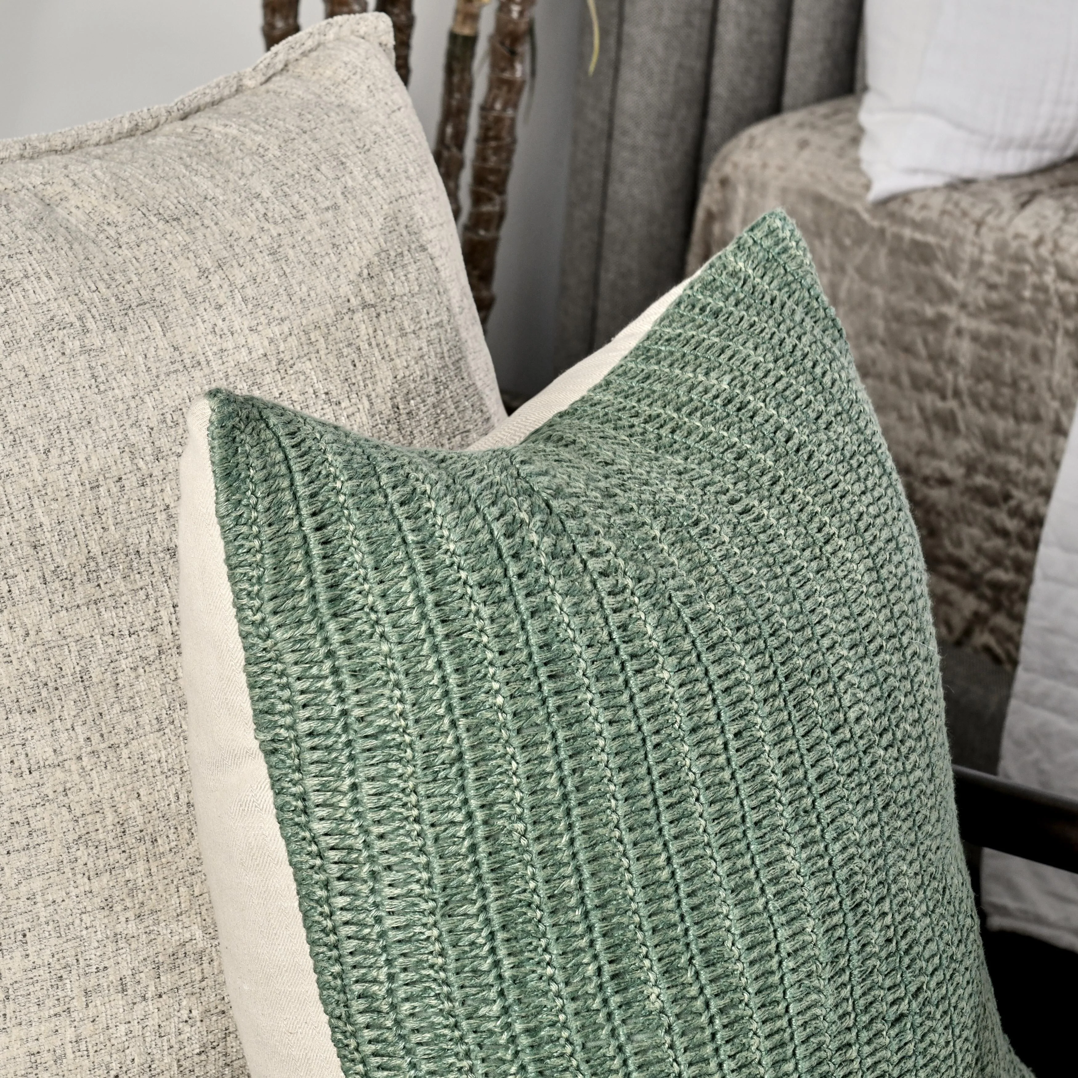 Kosas Home Marcie Knitted 22-inch Throw Pillow