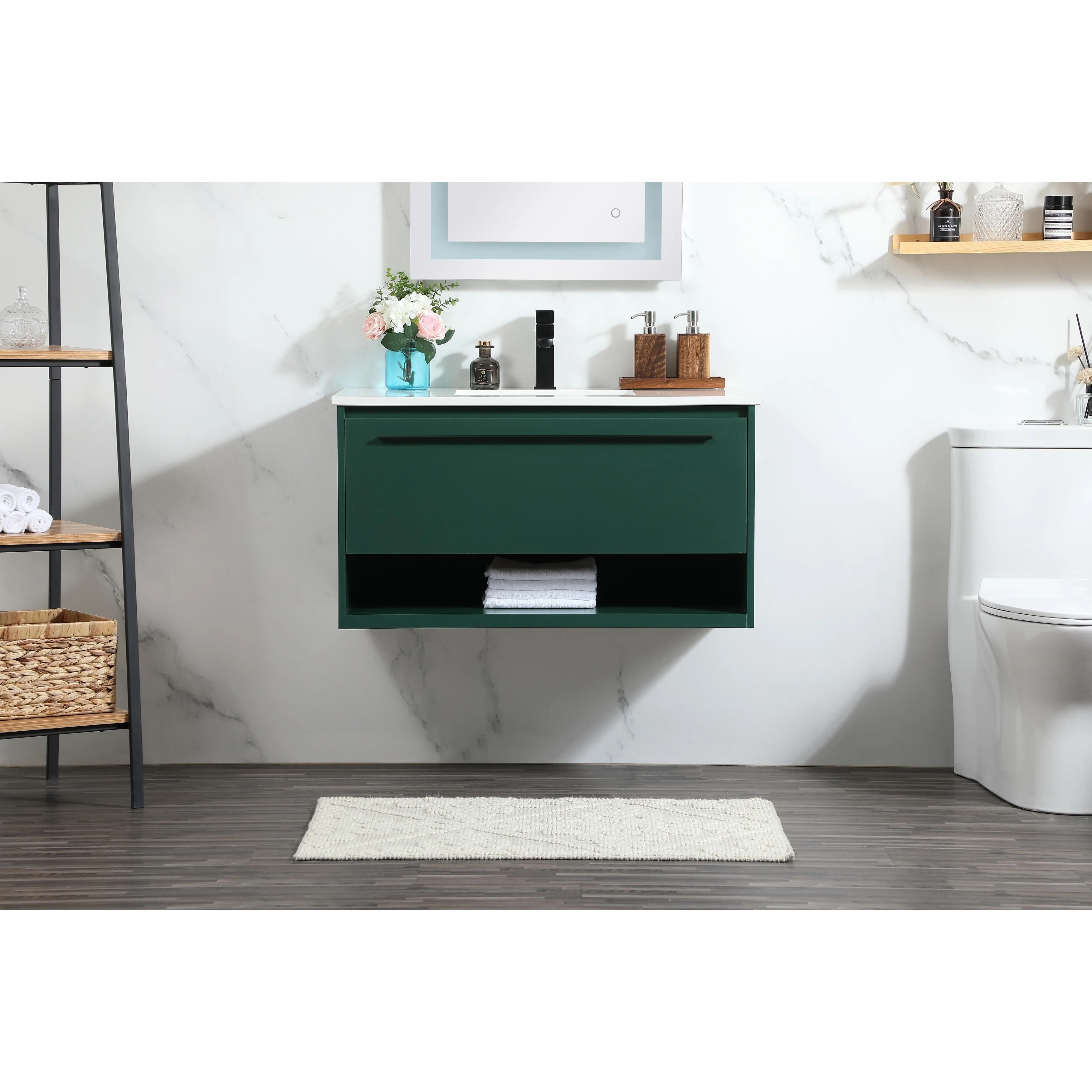 Brush 36 - 48 Inch Single Bathroom Vanity