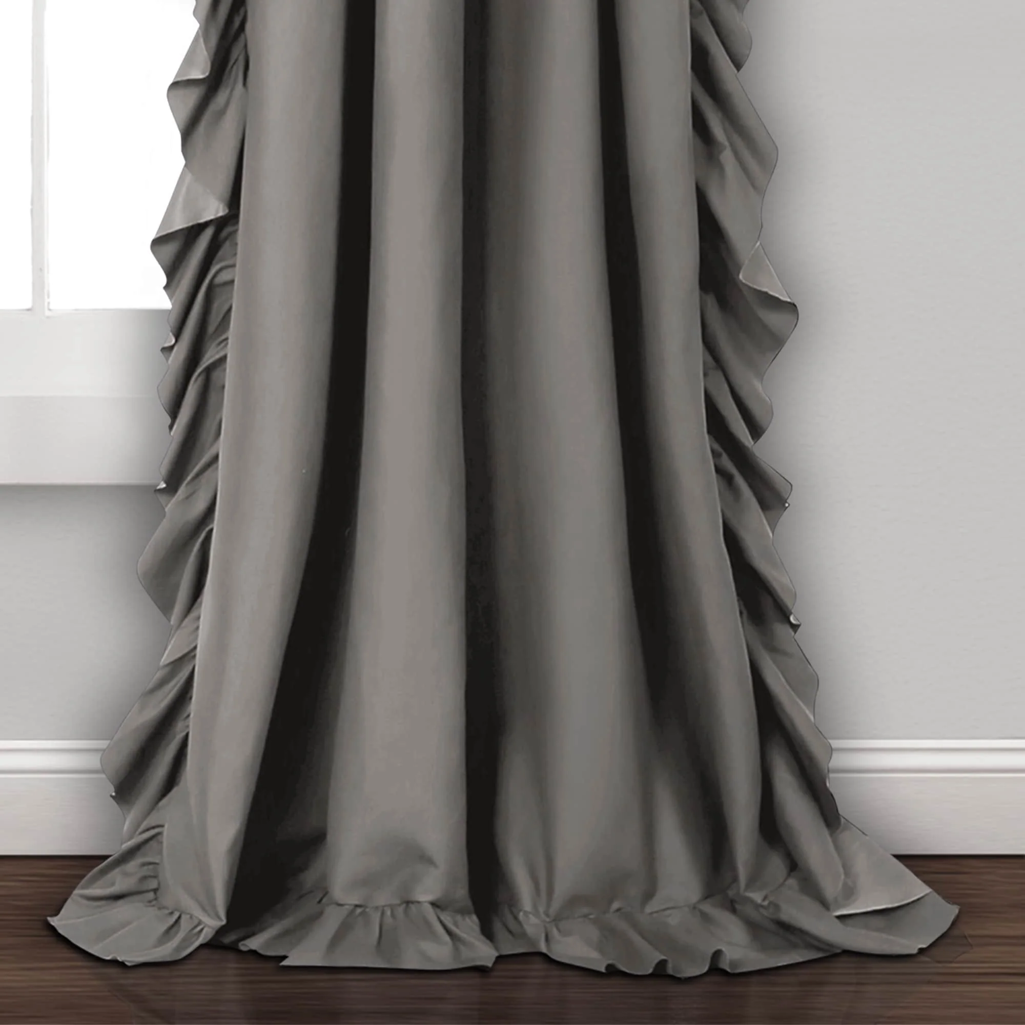 The Gray Barn Gila Ruffled Edge Curtain Panel Pair