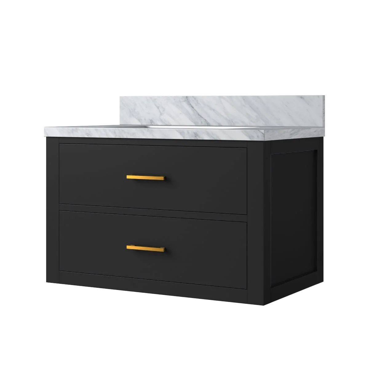 Castor Bath Vanity with Carrara Marble Top and Sink