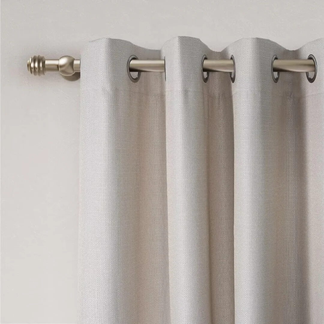 Textured Grid 100% Blackout Grommet Curtain Pair(2 Panels)