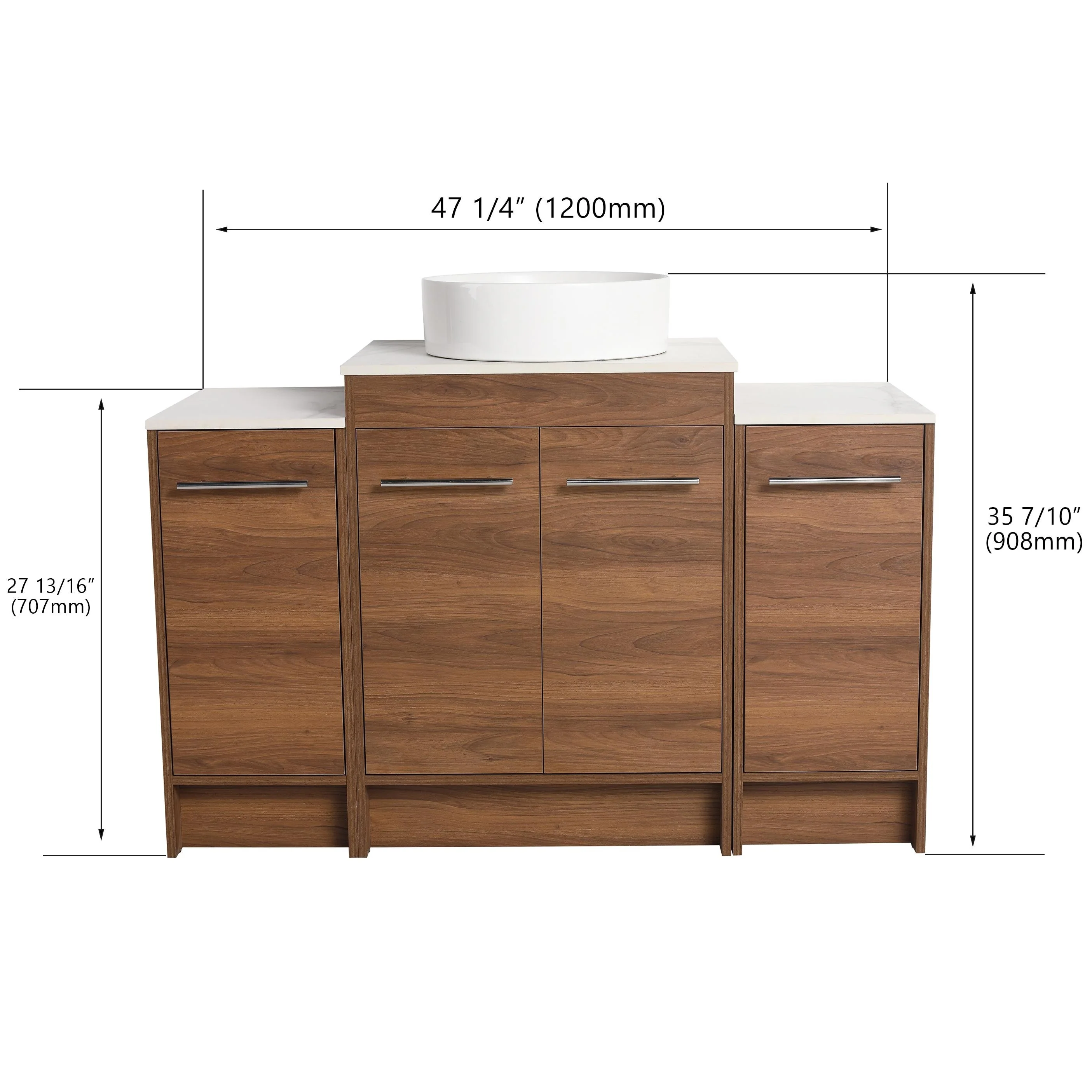 BNK 24/36/48/60 Inch Bathroom Vanity with Sink, Freestanding Bathroom Vanity with Soft Close Doors and Adjustable Shelf