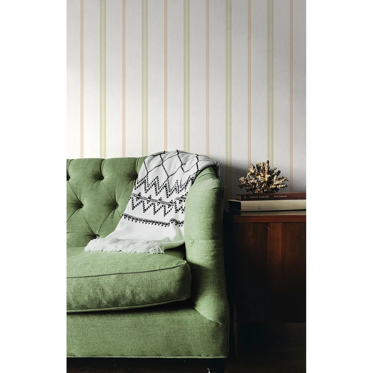 Seabrook Designs Chantilly Stripes Unpasted Wallpaper