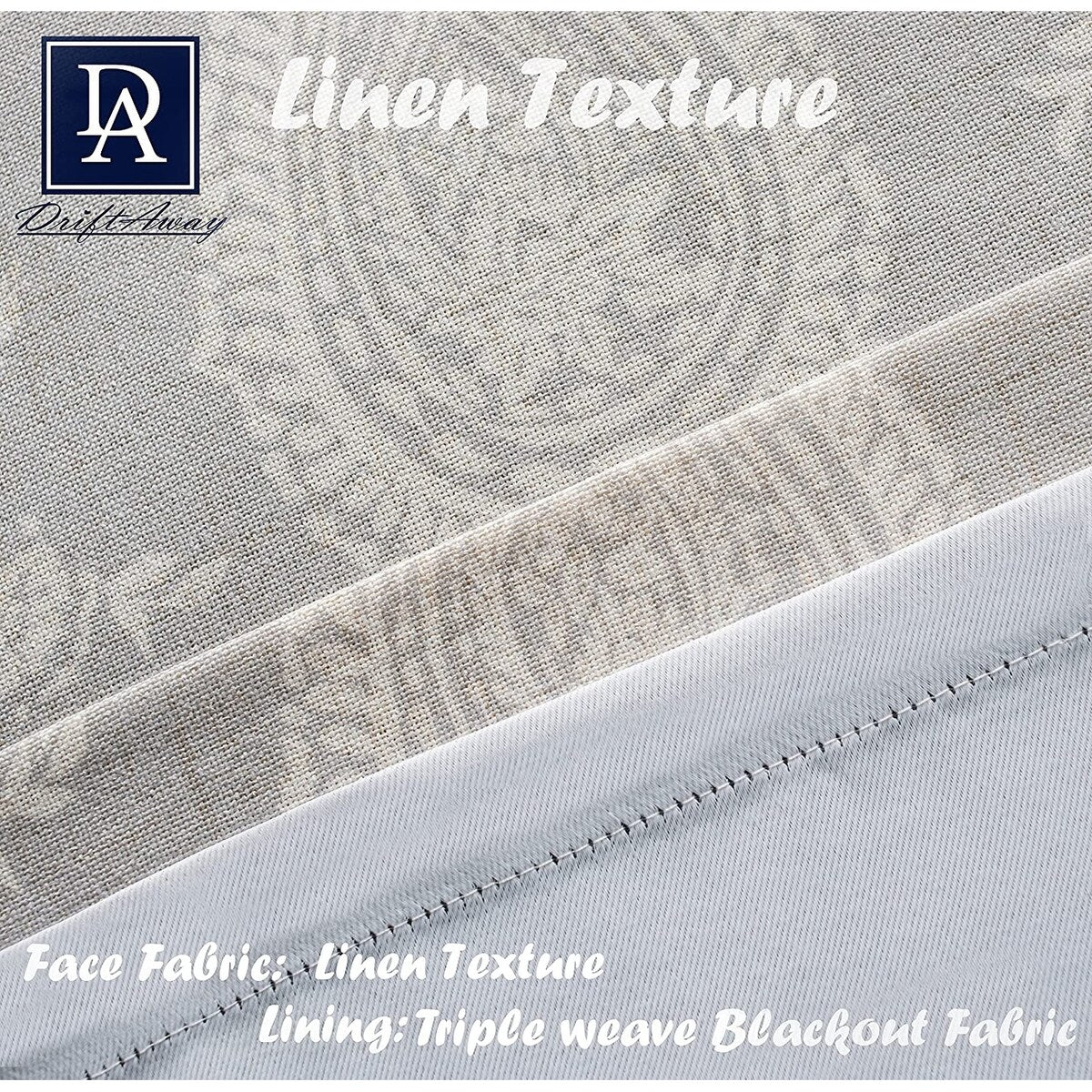 DriftAway Cathy Linen Textured Paisley Block Print Farmhouse and Modern Rustic Blackout Tie Up - 45